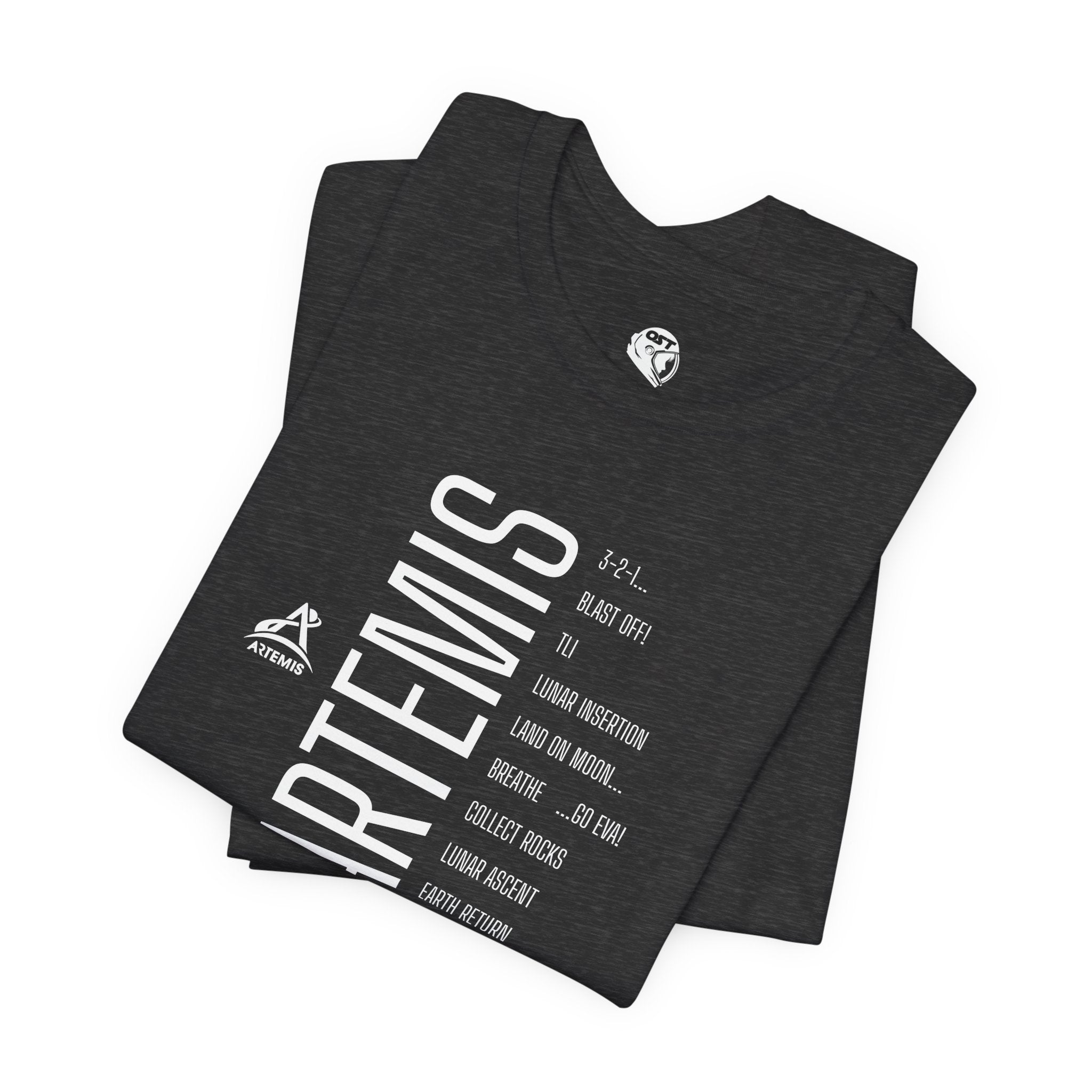 Artemis Mission Timeline T-shirt - Vertical | Space Mission Graphic Tee