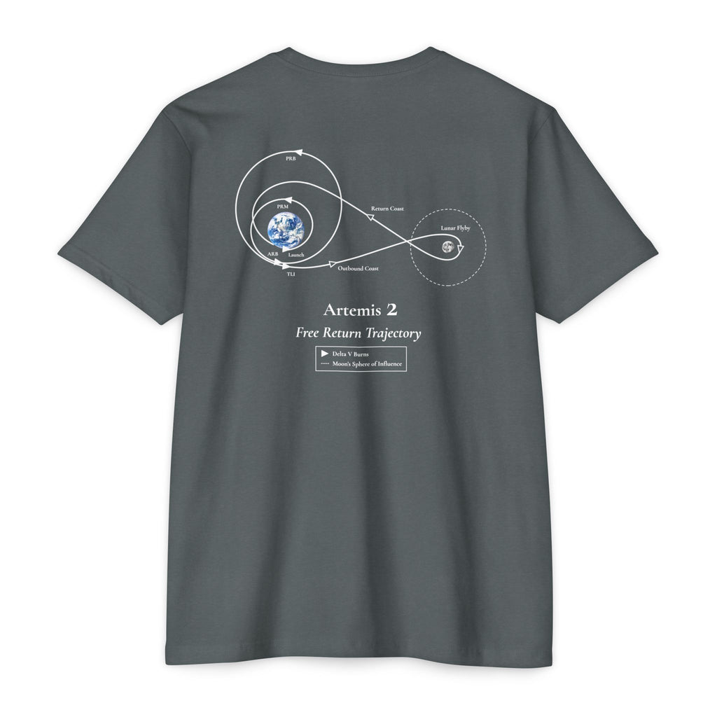 Artemis 2 Free Return Trajectory T-shirt | Spacecraft Moon Mission Tee