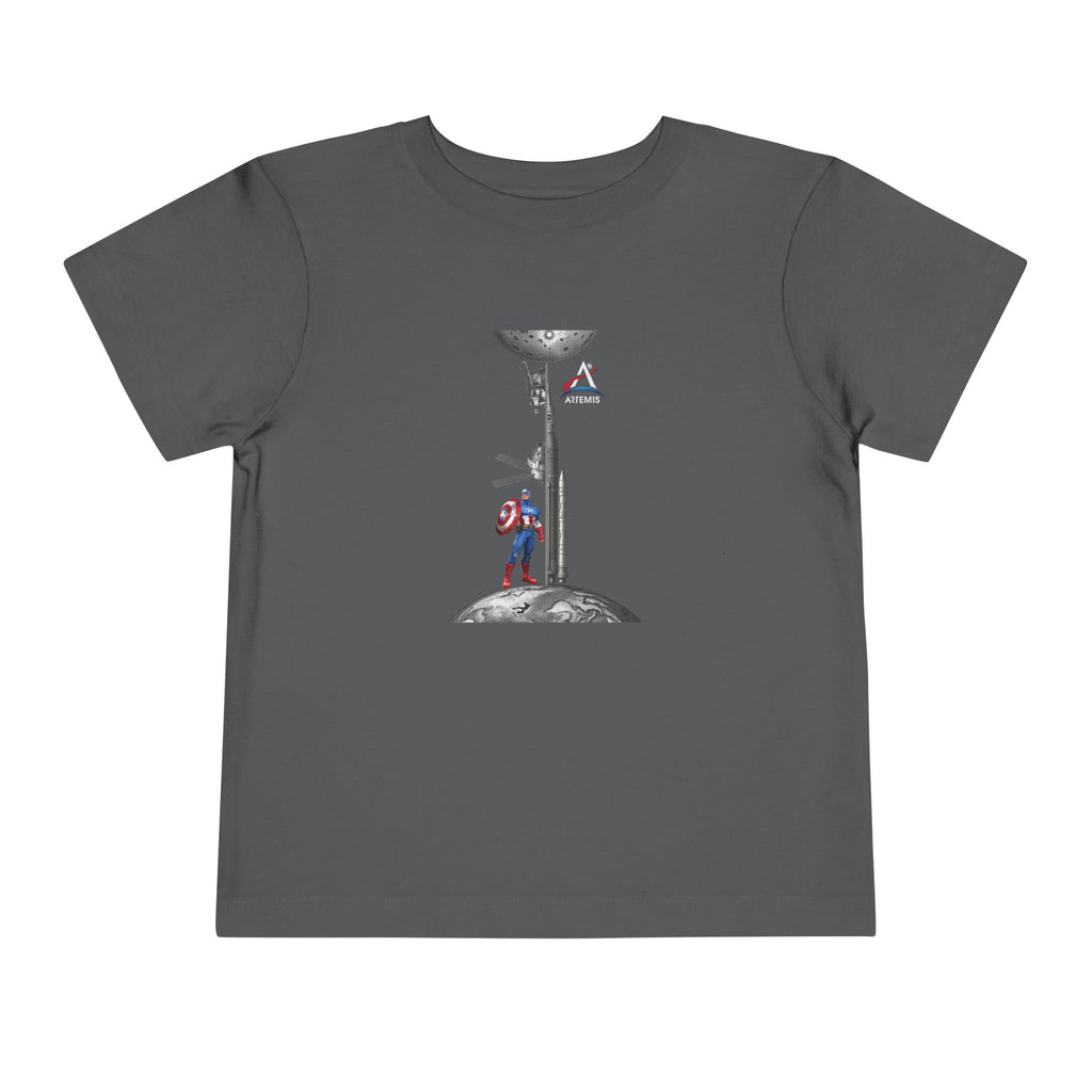 Astronaut Kid on Moon Toddler Tee | Space Helmet Rocket Illustration
