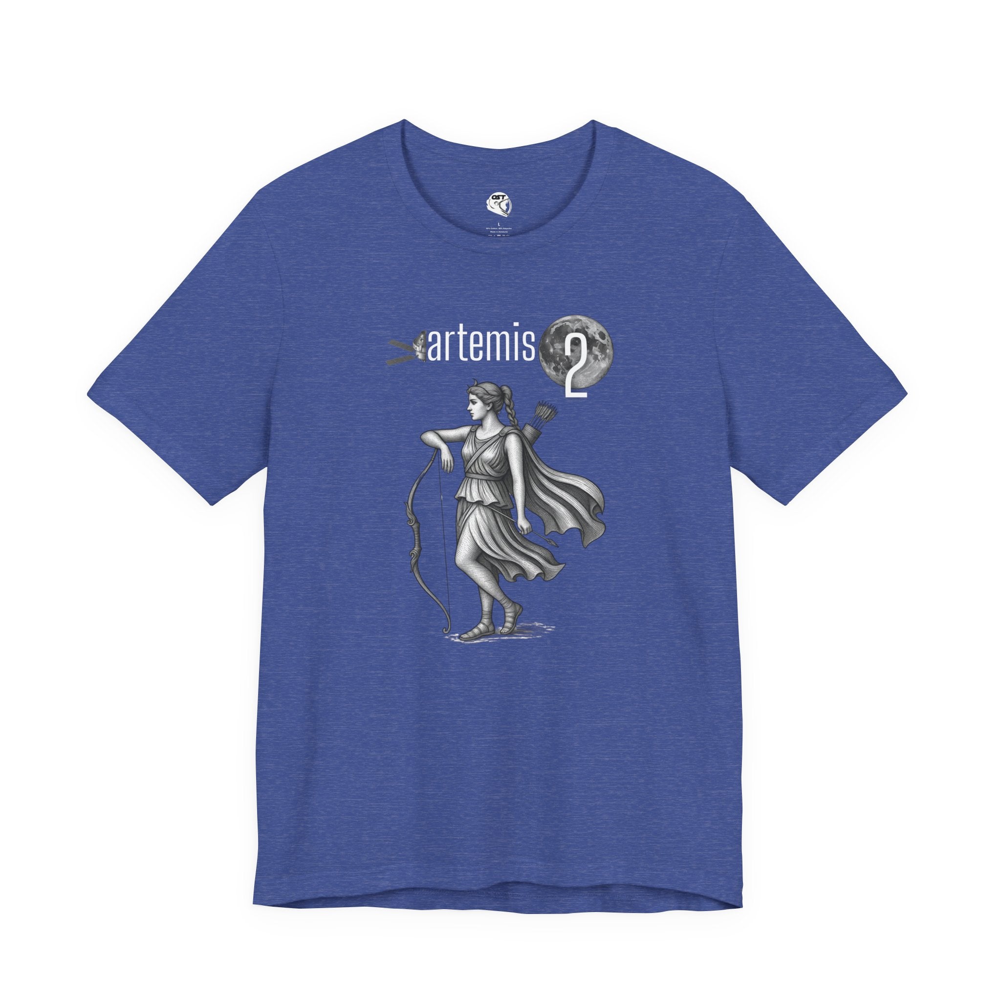 Artemis 2 Mission with Moon Goddess T-shirt | Space Mission Vintage Graphic Tee