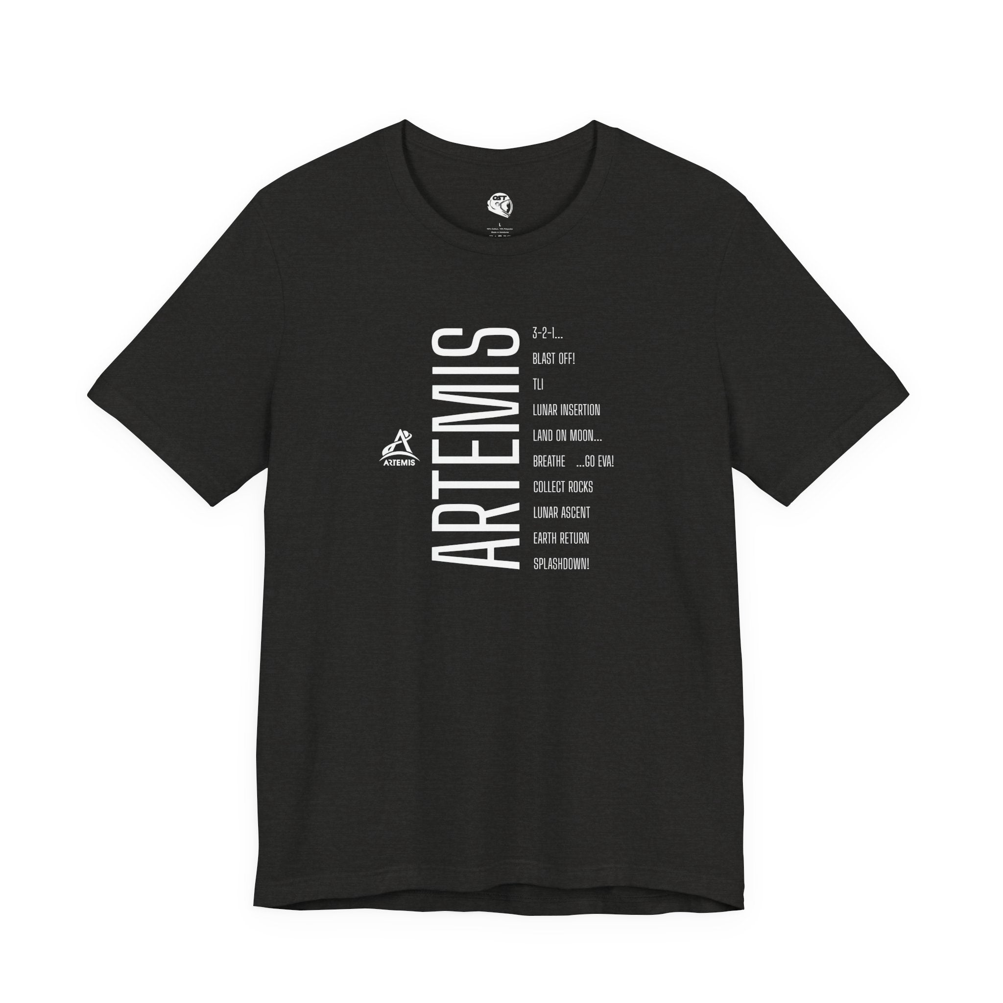 Artemis Mission Timeline T-shirt - Vertical | Space Mission Graphic Tee