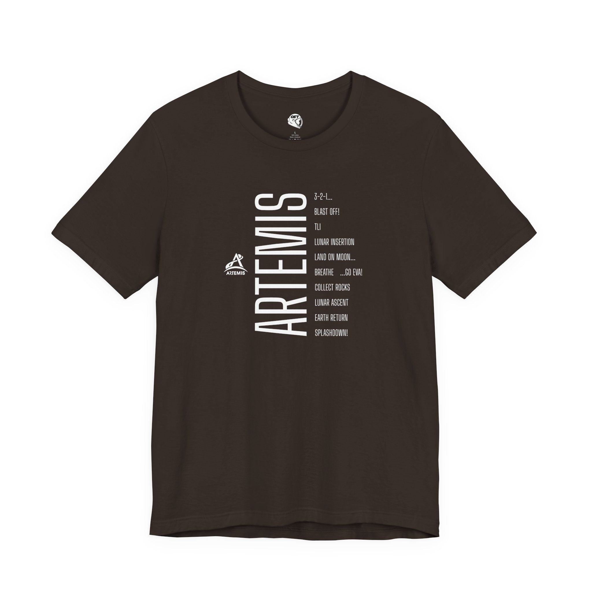 Artemis Mission Timeline T-shirt - Vertical | Space Mission Graphic Tee