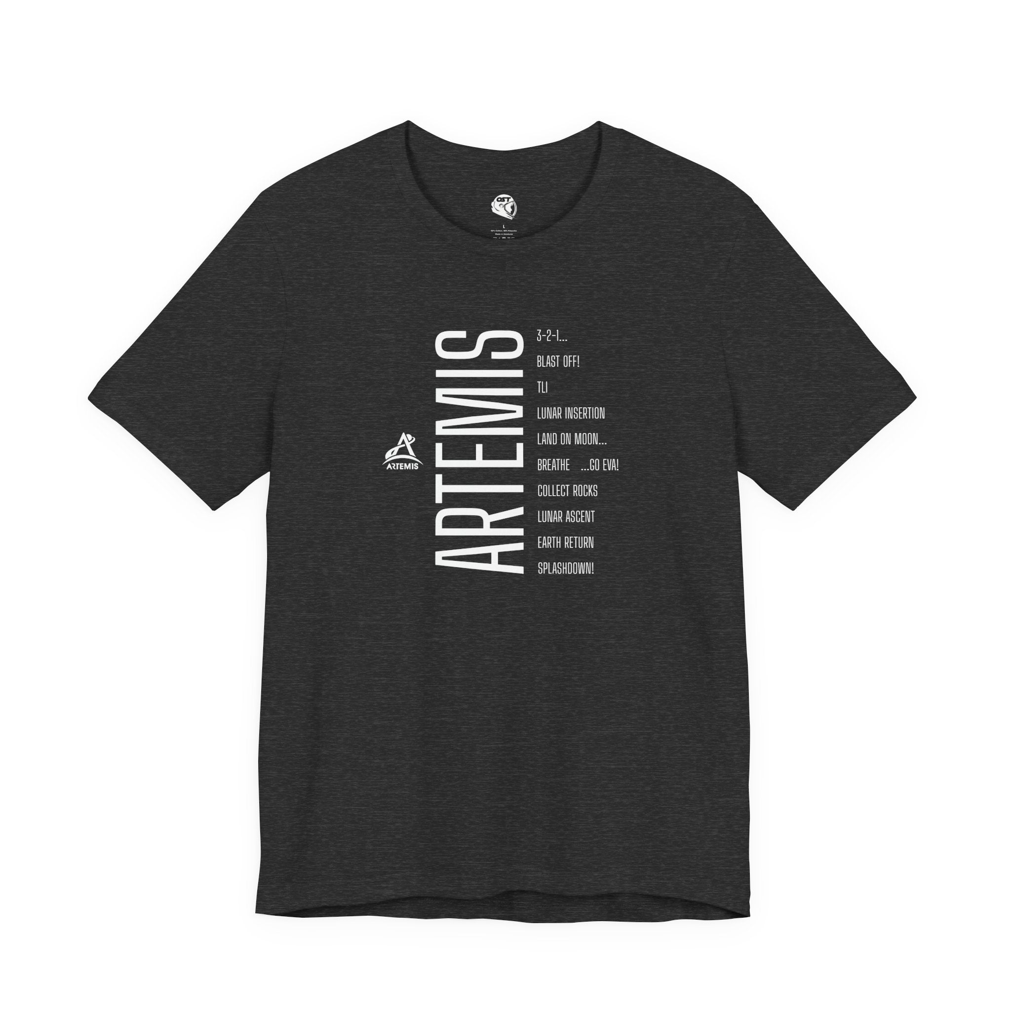 Artemis Mission Timeline T-shirt - Vertical | Space Mission Graphic Tee