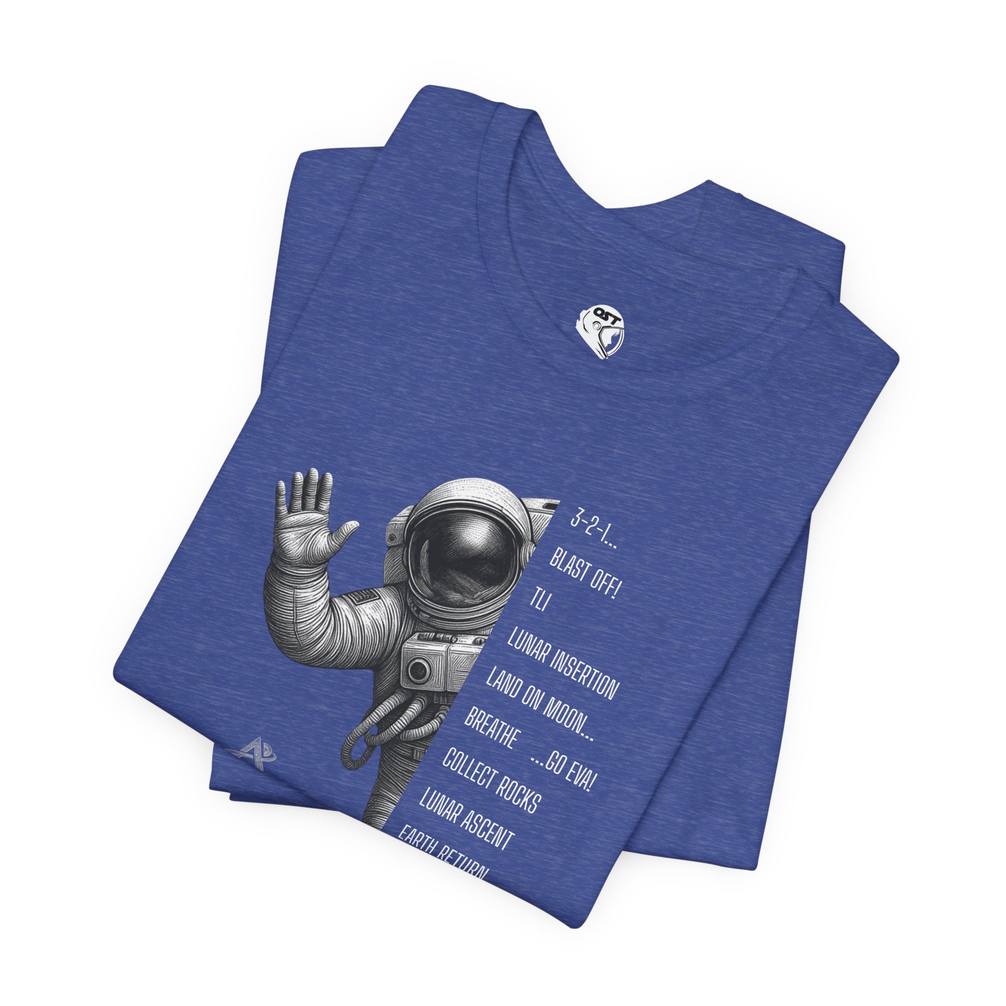 Artemis Mission Timeline with Astronaut | Space Mission Vintage Graphic Tee