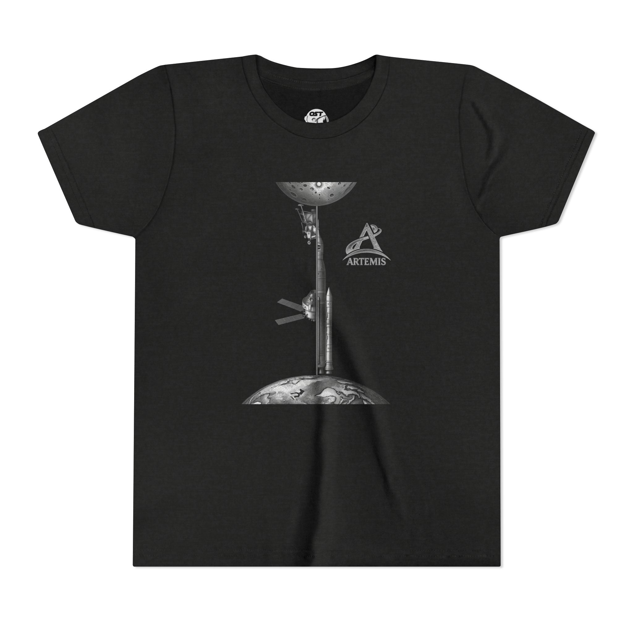 Kids Artemis Orion, Rocket & Lander | Lunar Mission Vintage Graphic Tee