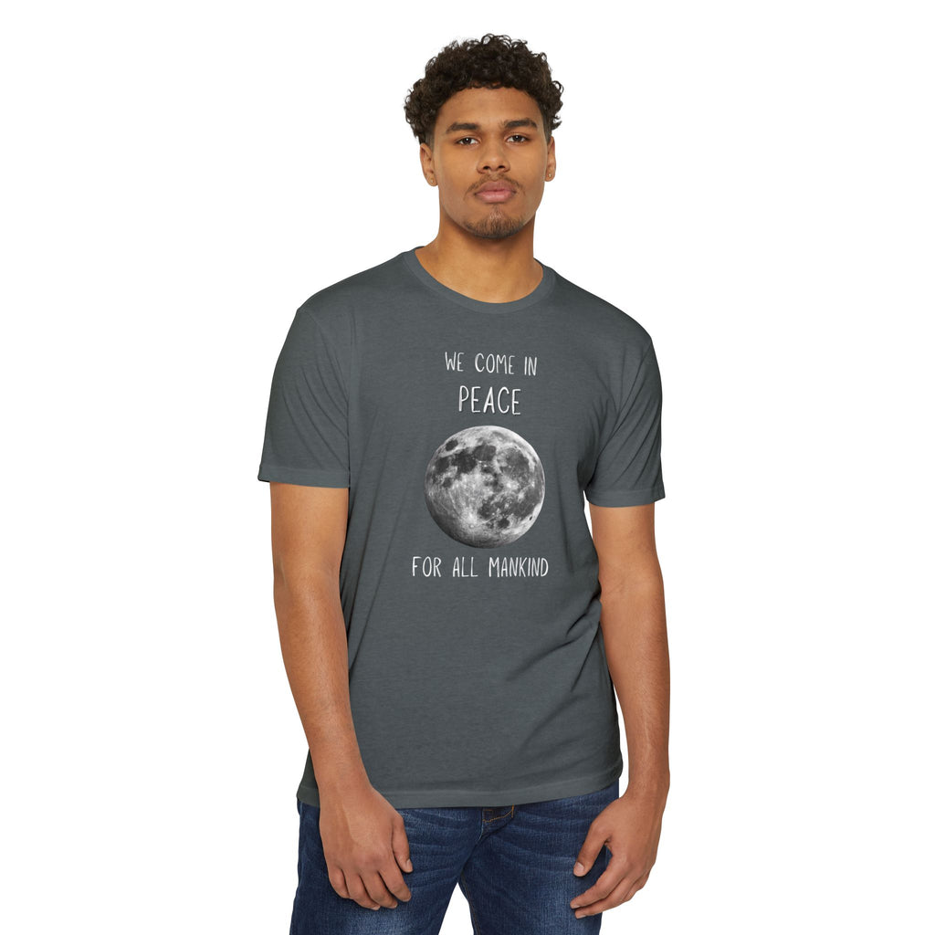 Moon 'We come in Peace' T-shirt | Lunar Graphic Tee