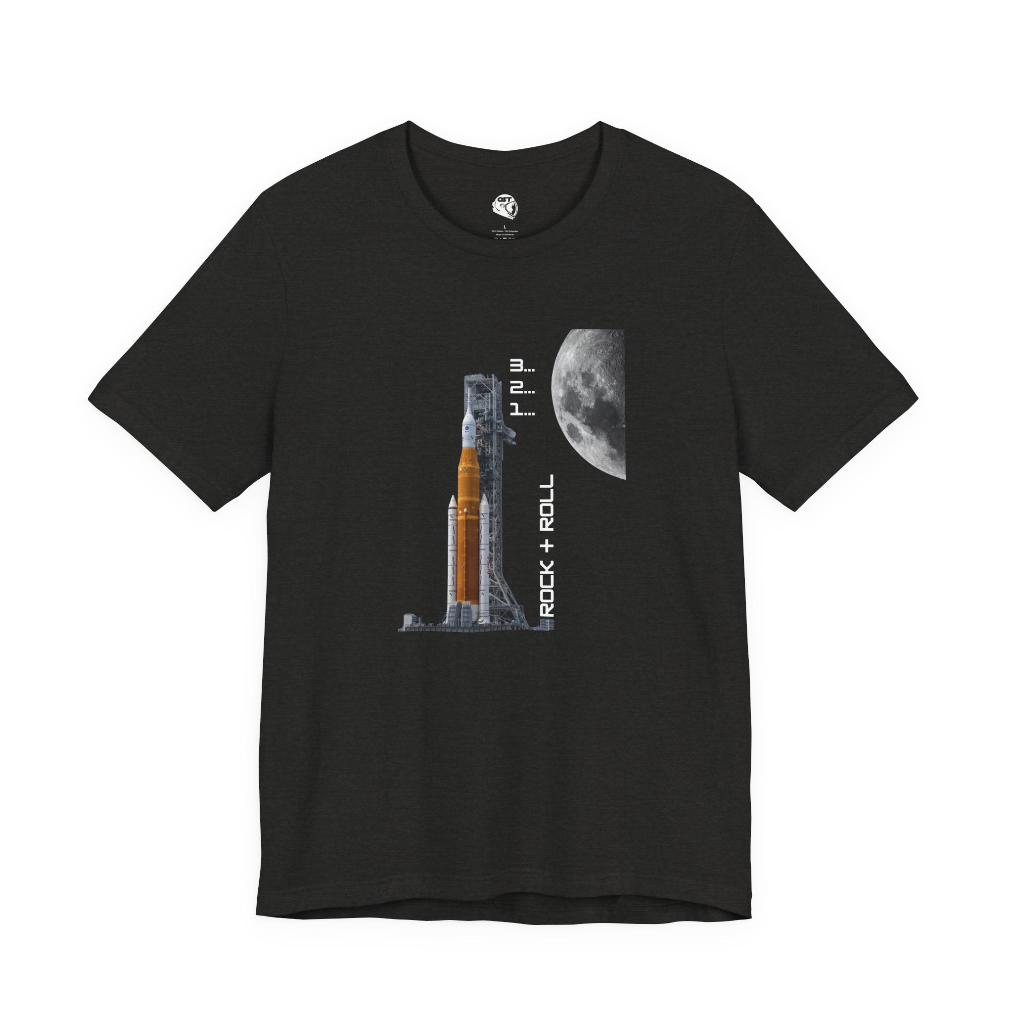 Artemis Rocket with Moon T-shirt | Space Launch Graphic Tee