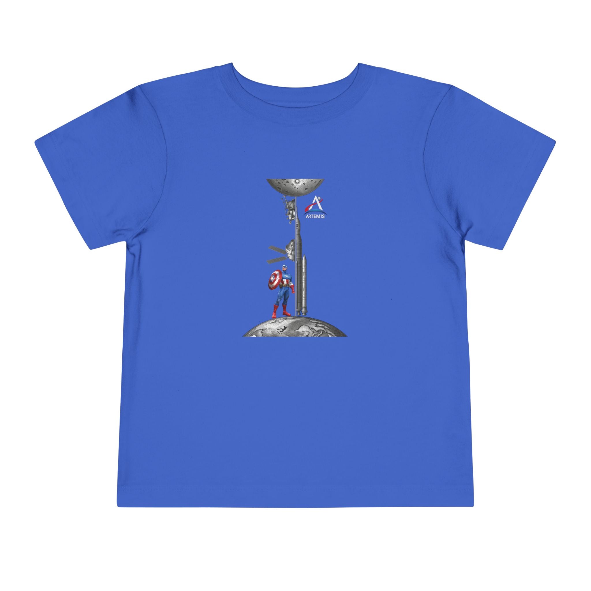 Astronaut Kid on Moon Toddler Tee | Space Helmet Rocket Illustration