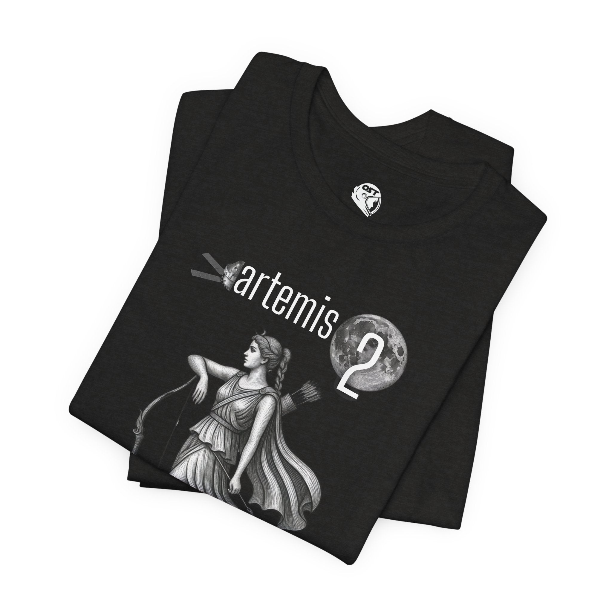 Artemis 2 Mission with Moon Goddess T-shirt | Space Mission Vintage Graphic Tee