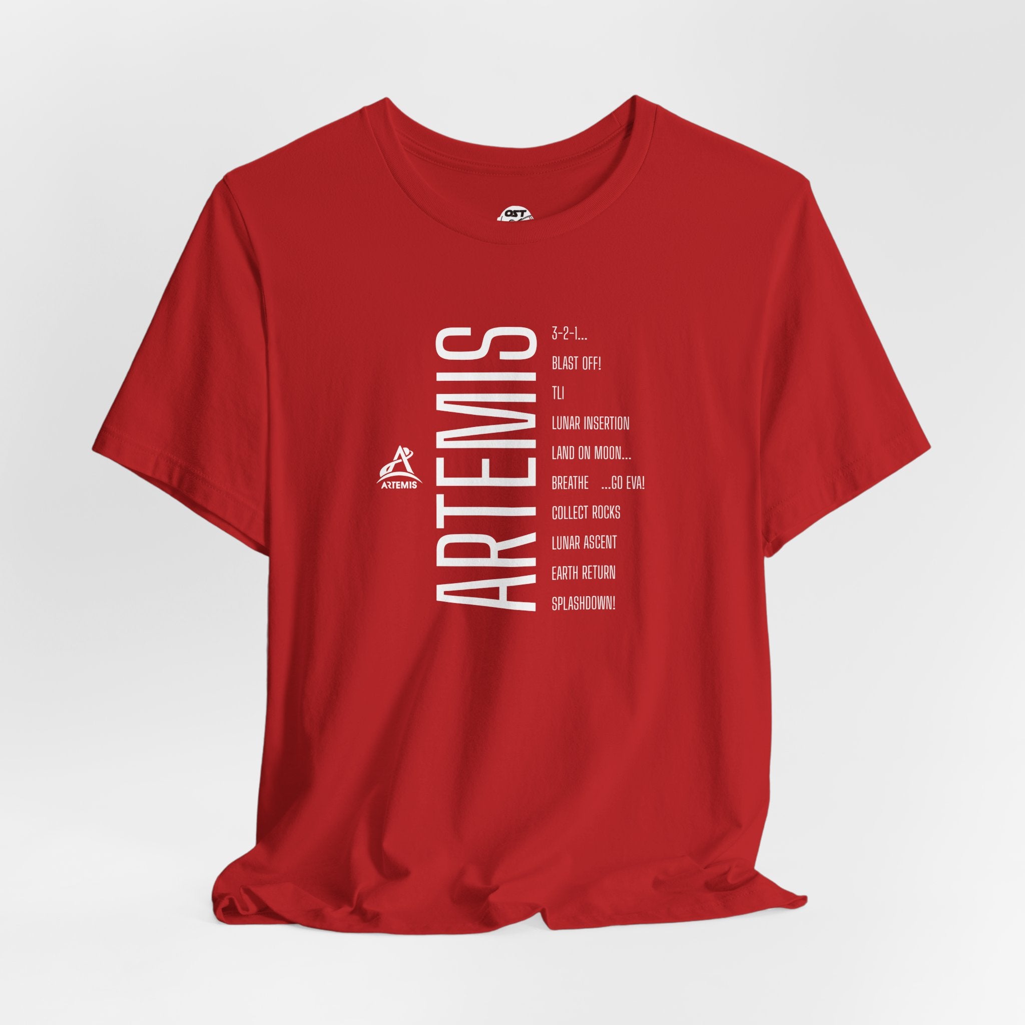 Artemis Mission Timeline T-shirt - Vertical | Space Mission Graphic Tee