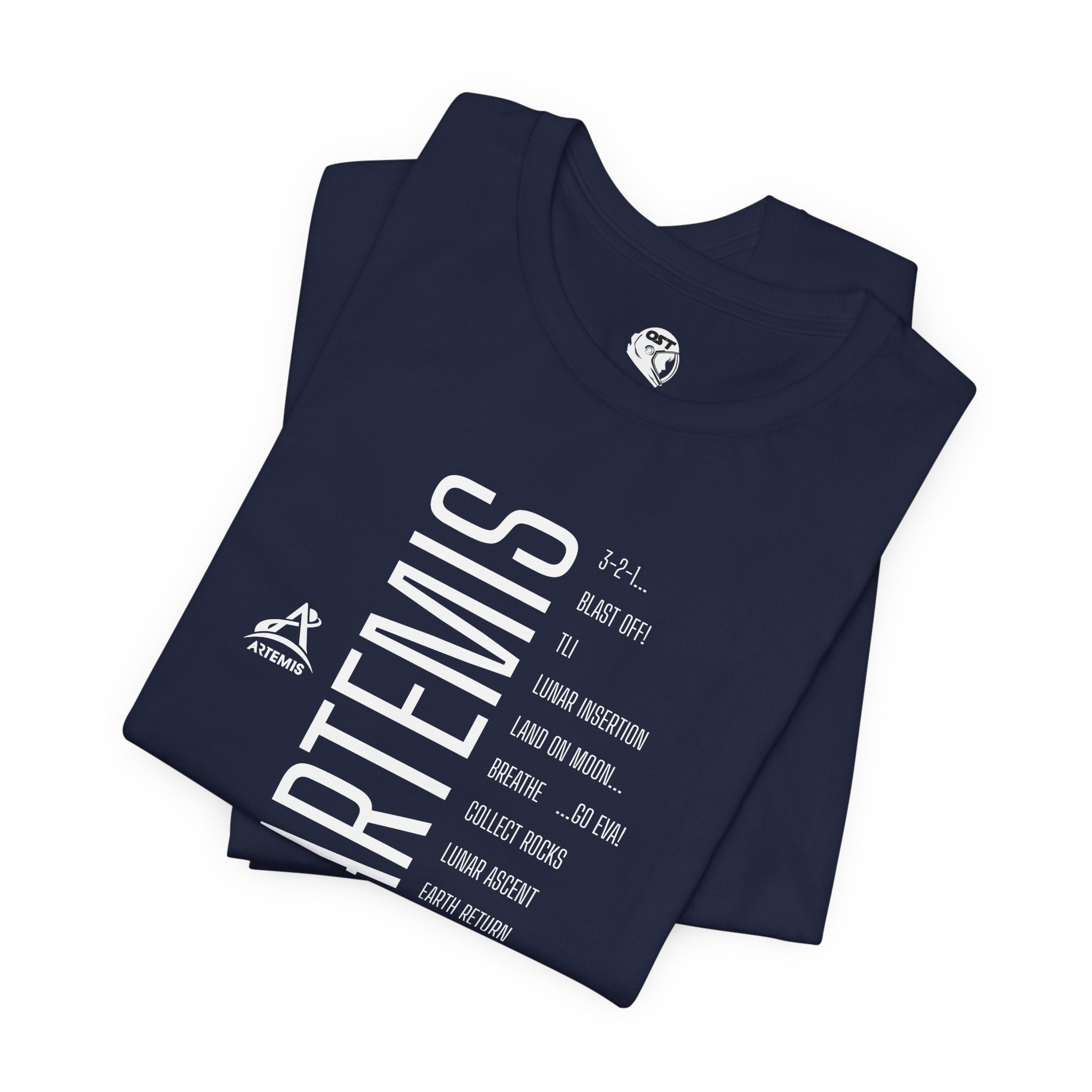Artemis Mission Timeline T-shirt - Vertical | Space Mission Graphic Tee