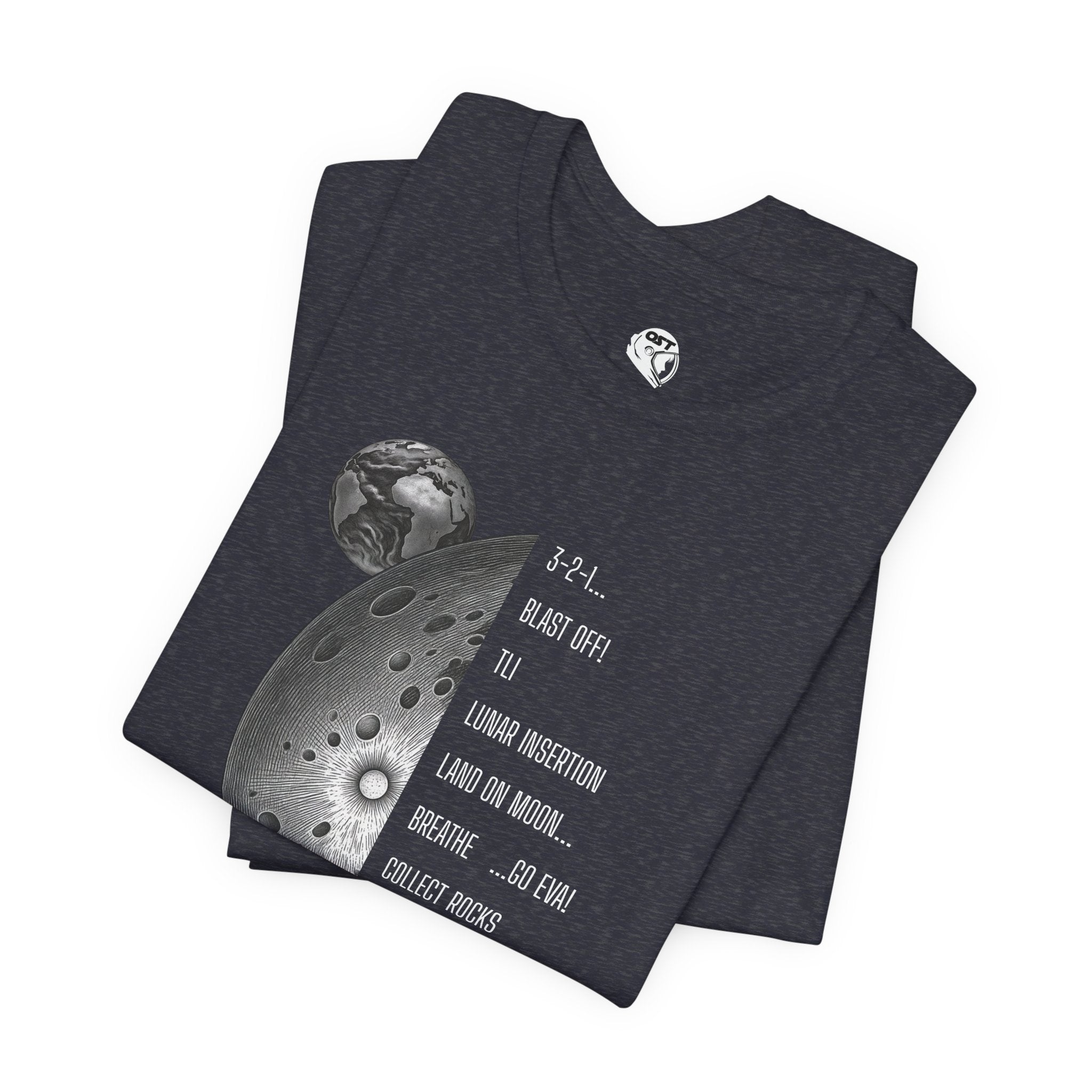 Artemis Mission Timeline with Moon T-shirt | Space Mission Vintage Graphic Tee