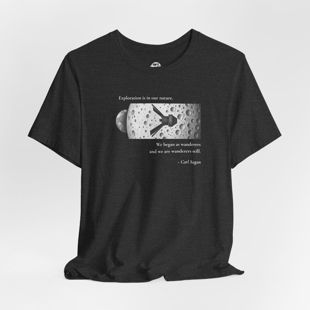 Sagan 'Exploration is in our Nature' T-shirt | Space Mission Graphic Tee