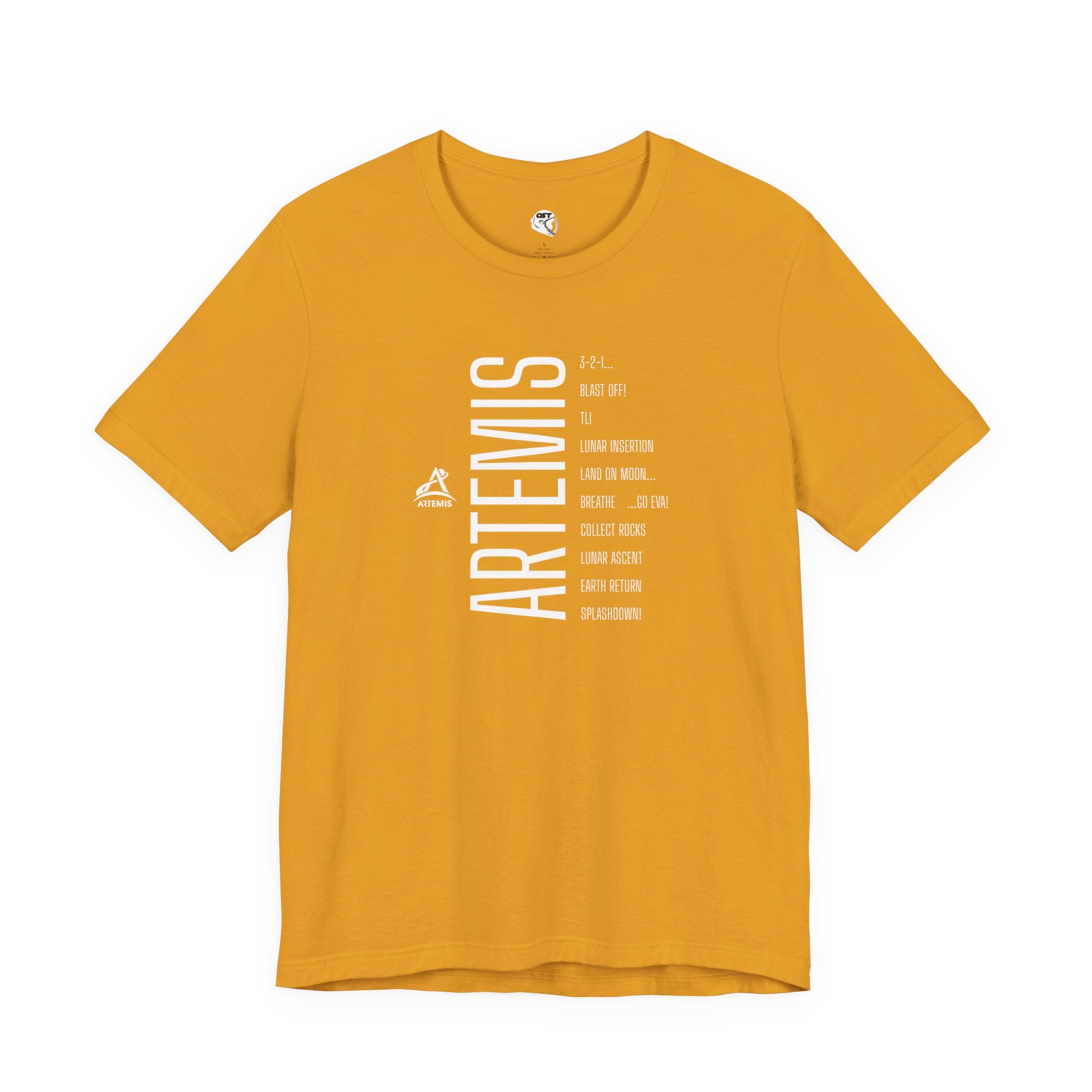 Artemis Mission Timeline T-shirt - Vertical | Space Mission Graphic Tee