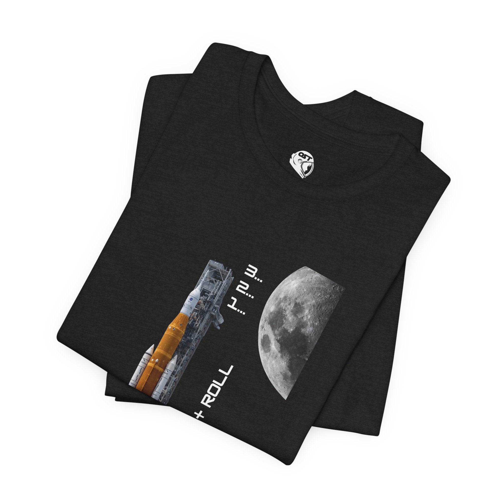 Artemis Rocket with Moon T-shirt | Space Launch Graphic Tee