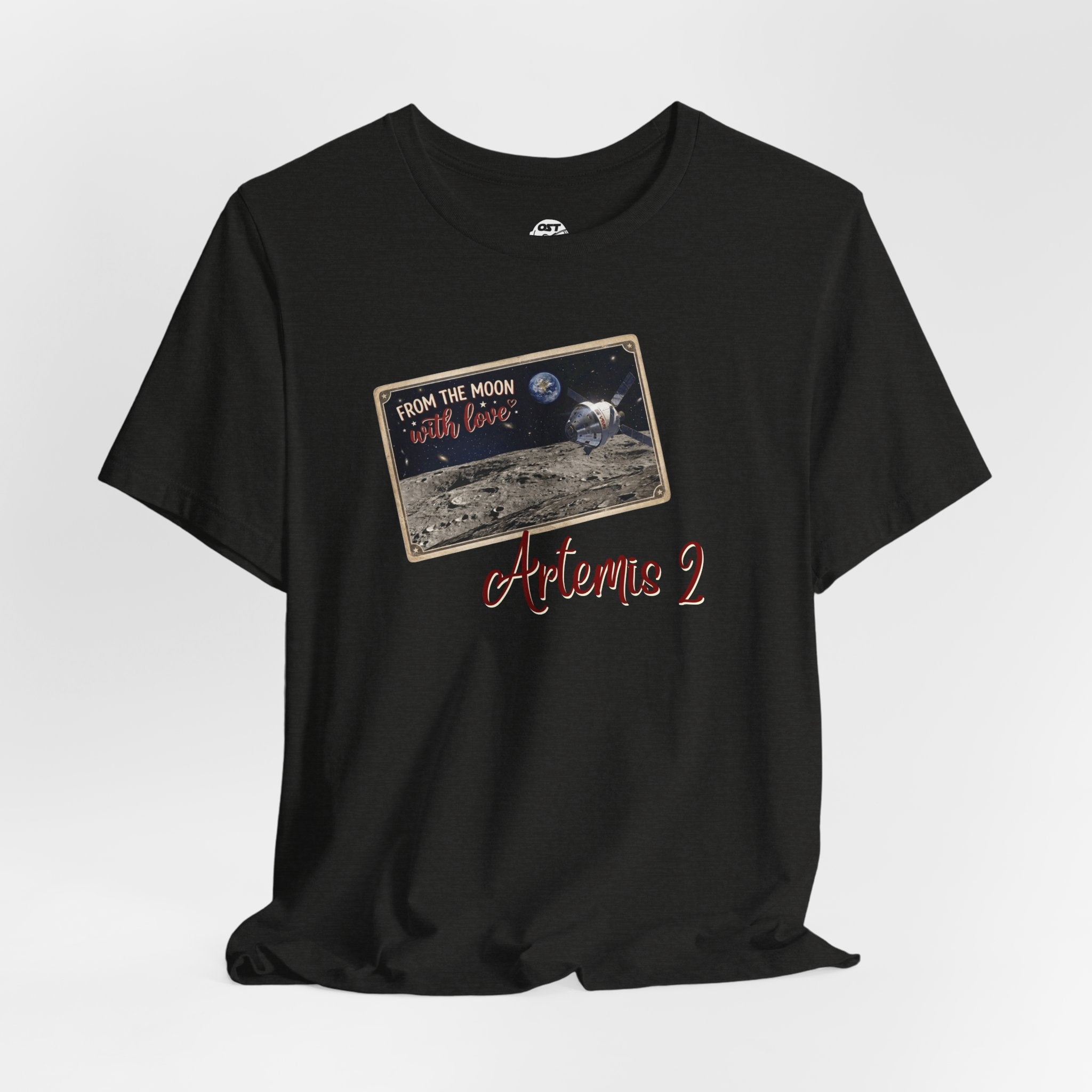 Artemis 2 Moon Postcard T-shirt | Space Mission Graphic Tee