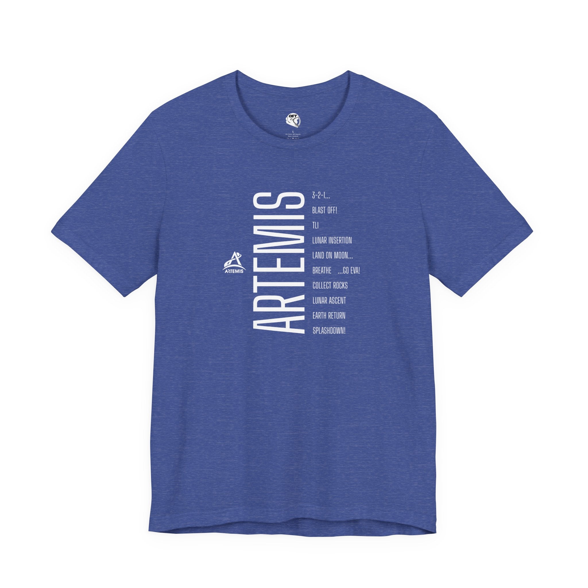 Artemis Mission Timeline T-shirt - Vertical | Space Mission Graphic Tee