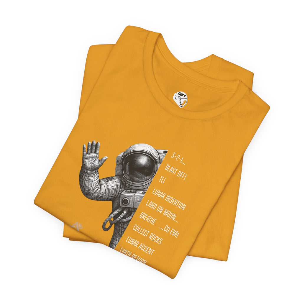 Artemis Mission Timeline with Astronaut | Space Mission Vintage Graphic Tee