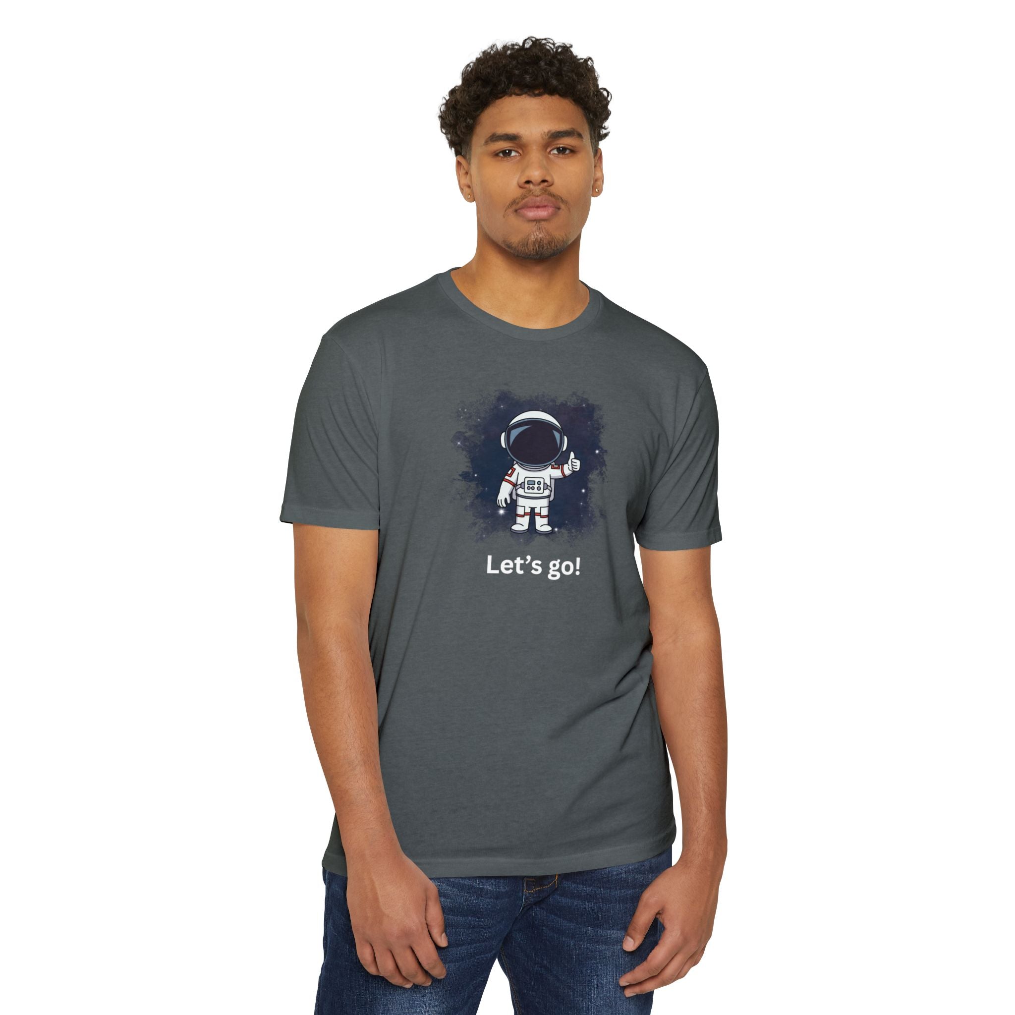 Thumbs Up Astronaut T-shirt | Cute Space Helmet Graphic Tee