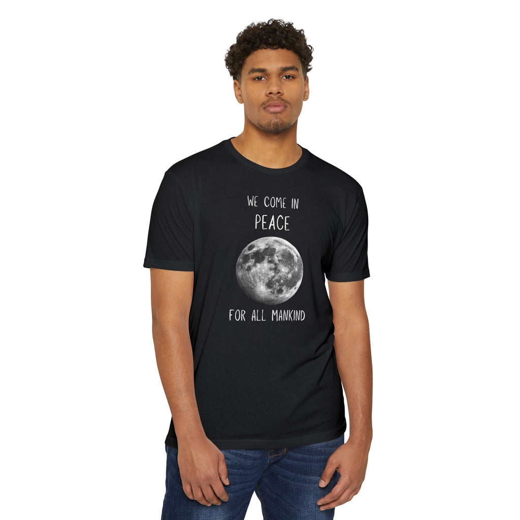 Moon 'We come in Peace' T-shirt | Lunar Graphic Tee