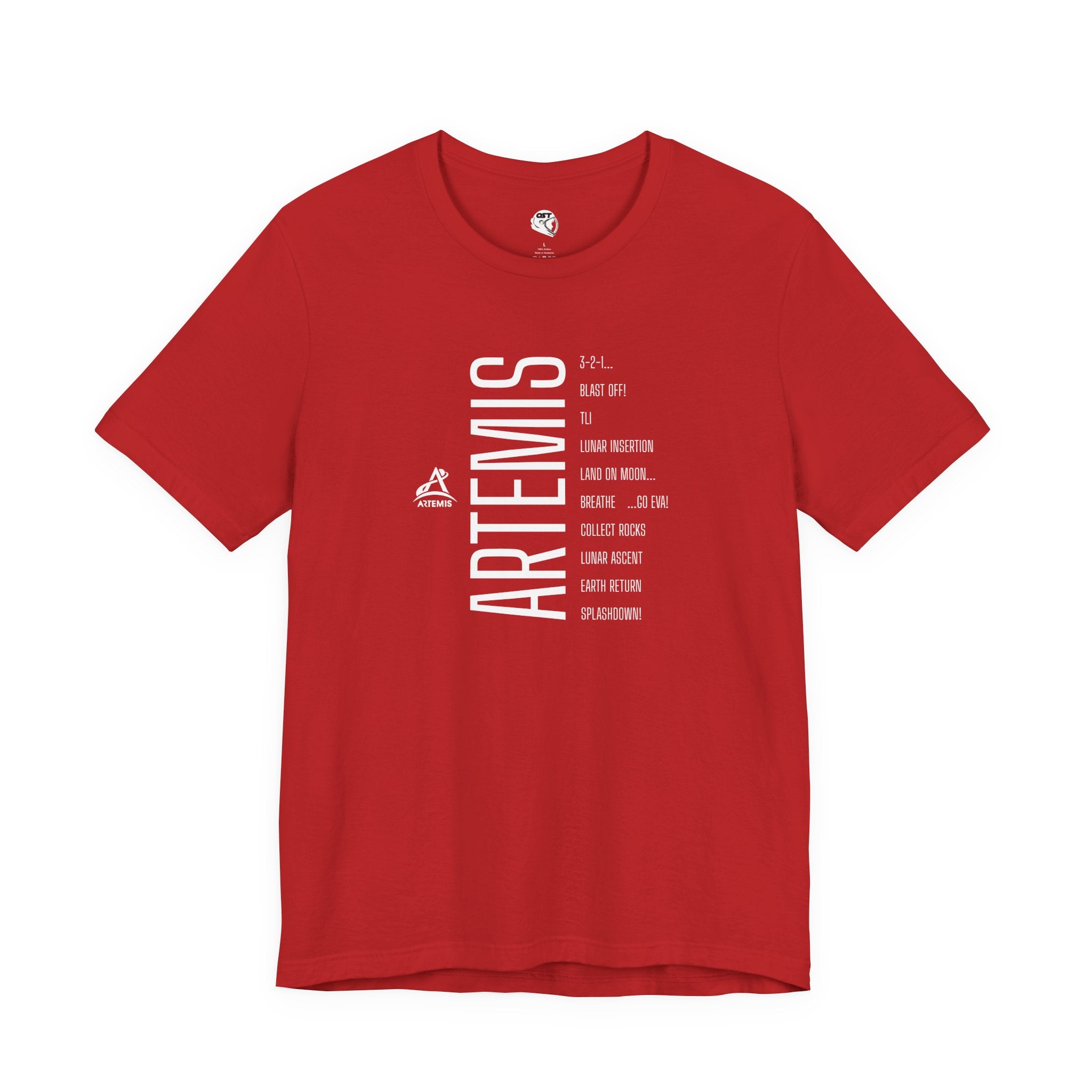 Artemis Mission Timeline T-shirt - Vertical | Space Mission Graphic Tee
