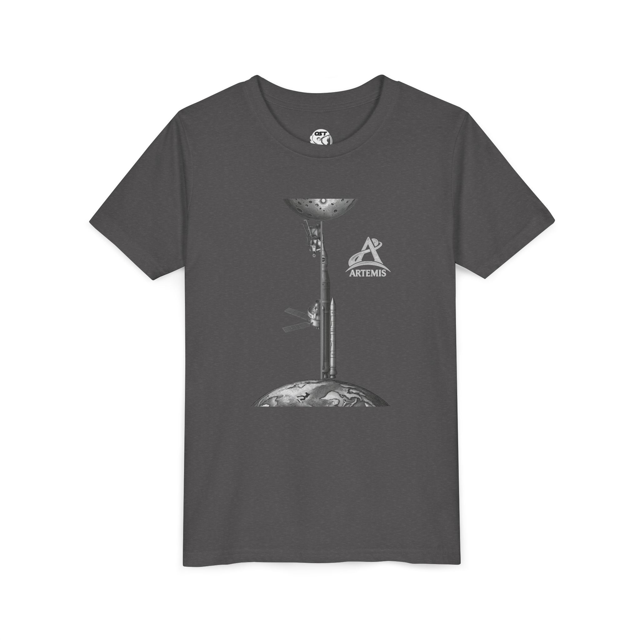 Kids Artemis Orion, Rocket & Lander | Lunar Mission Vintage Graphic Tee