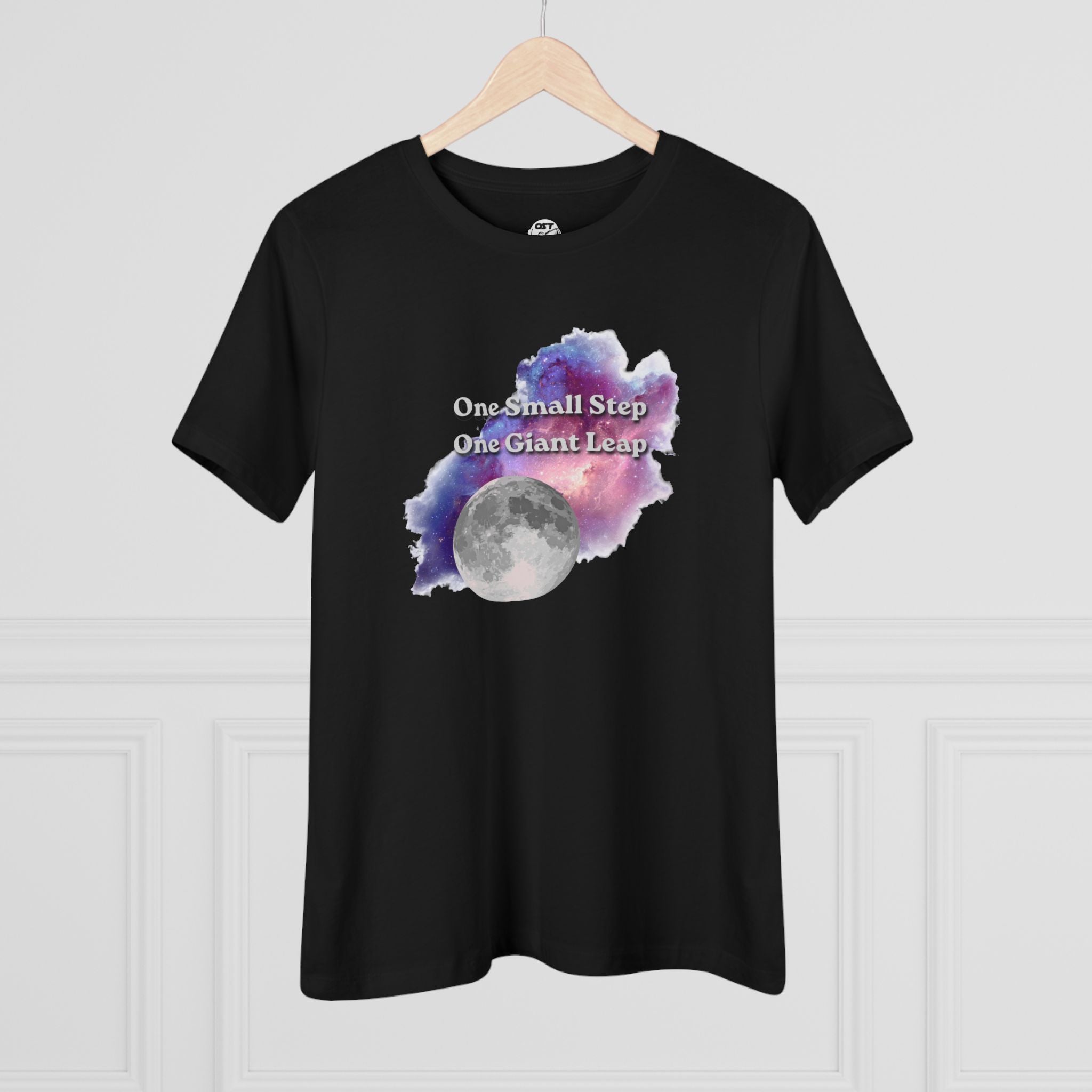 Moon Nebula 'One Small Step One Giant Leap' T-shirt | Space Graphic Tee