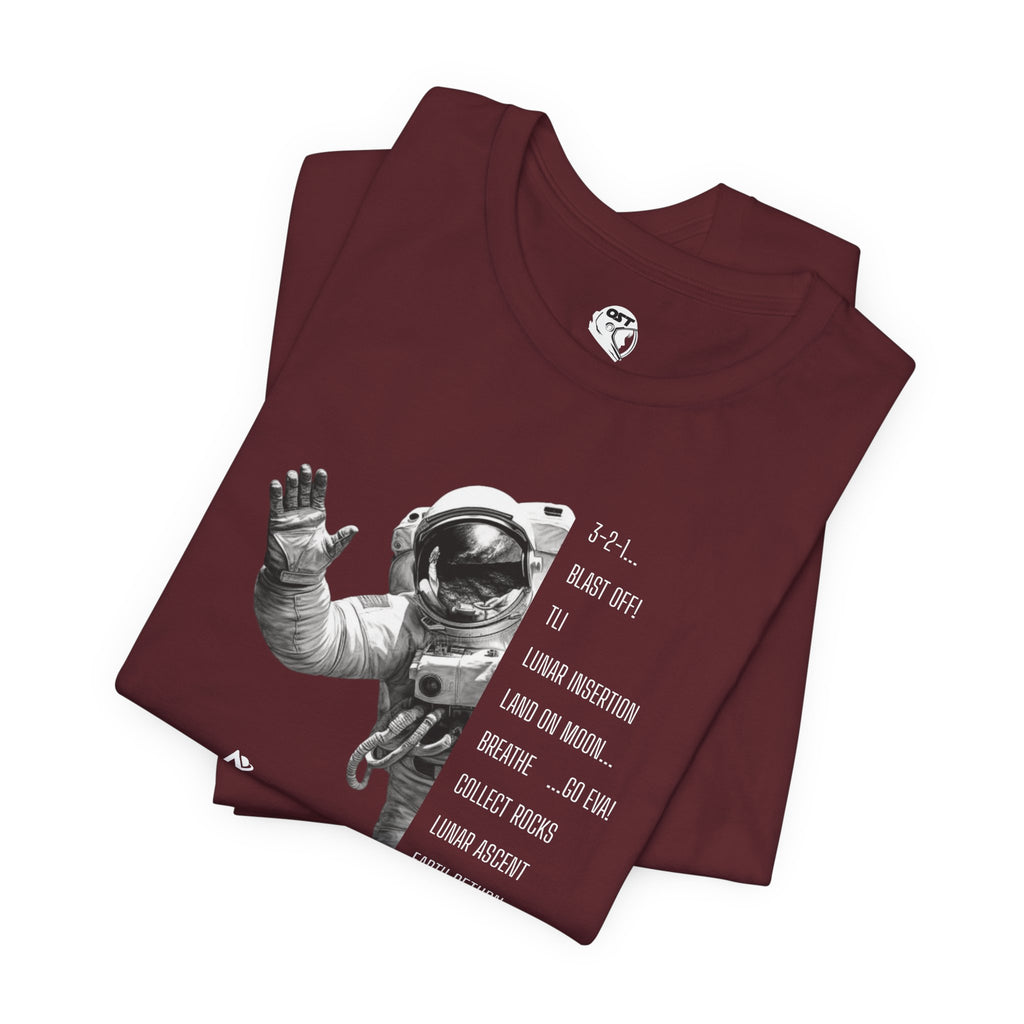 Artemis Mission Timeline with Astronaut T-shirt | Space Mission Graphic Tee