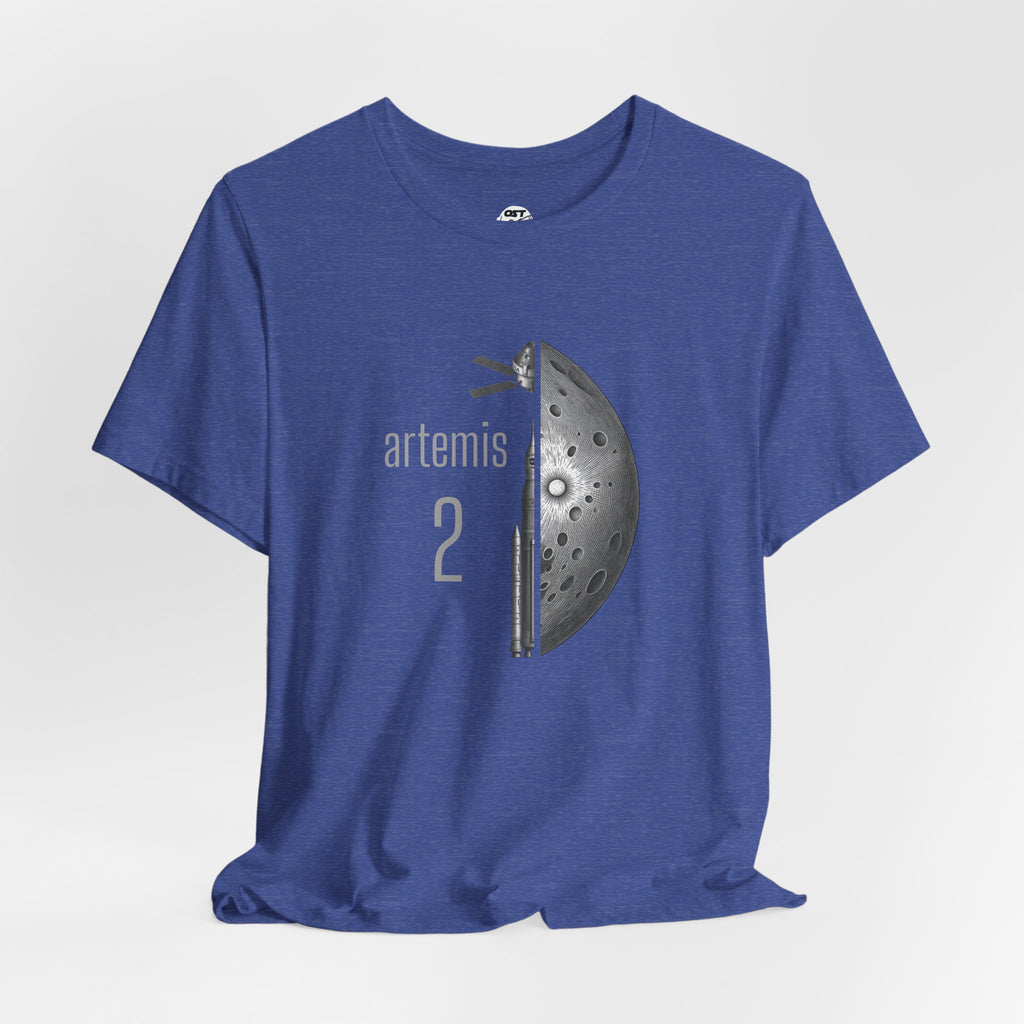 Artemis 2 Mission with Rocket, Orion & Moon T-shirt | Space Mission Vintage Graphic Tee
