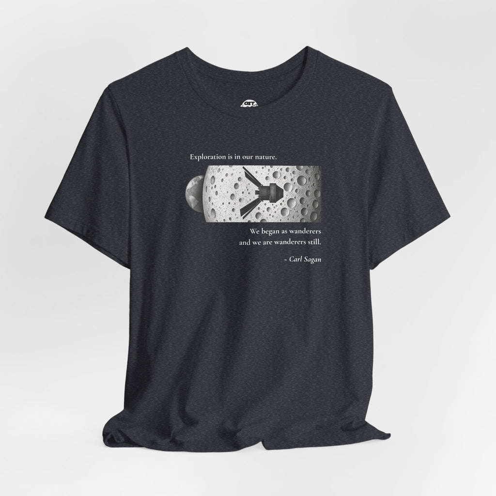 Sagan 'Exploration is in our Nature' T-shirt | Space Mission Graphic Tee