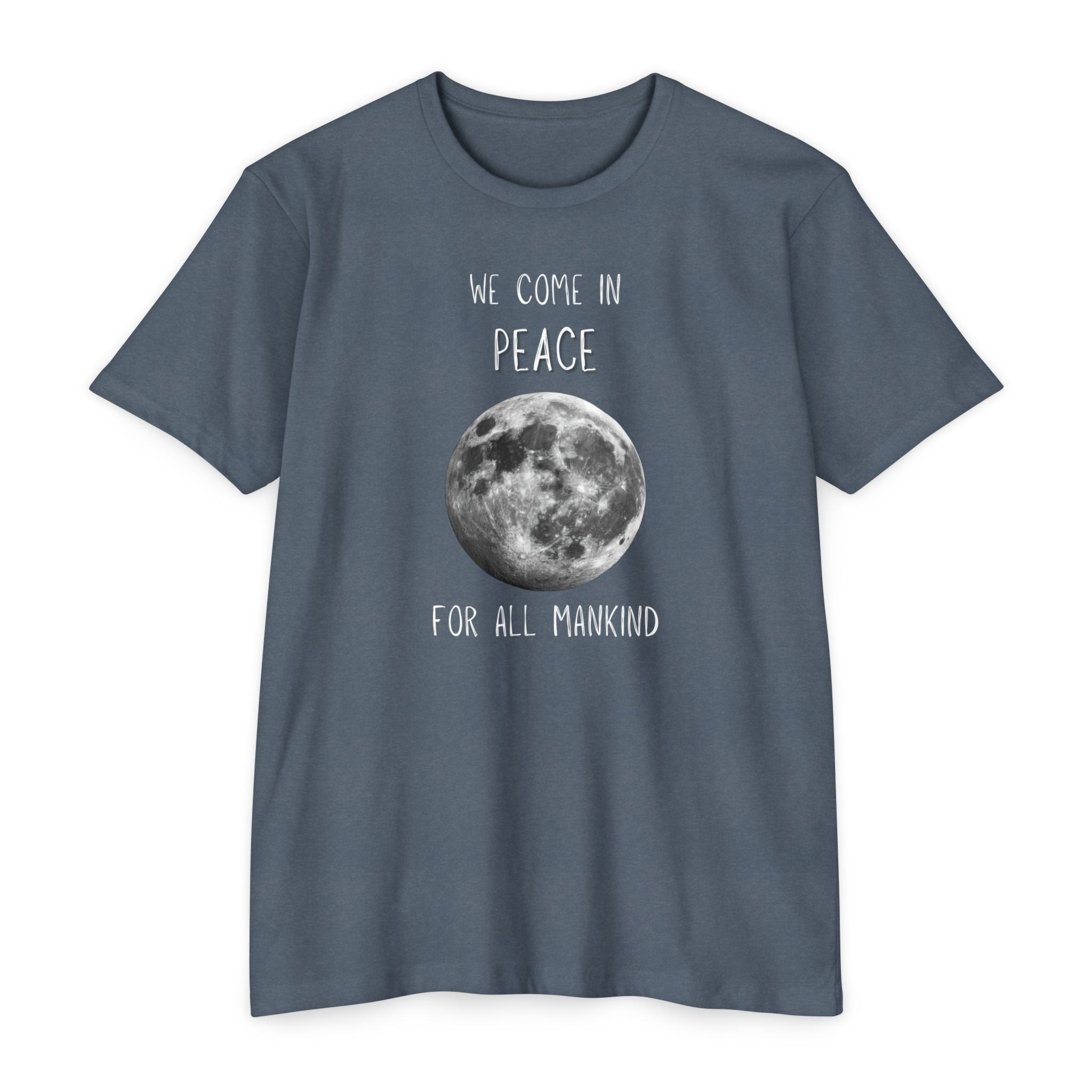 Moon 'We come in Peace' T-shirt | Lunar Graphic Tee
