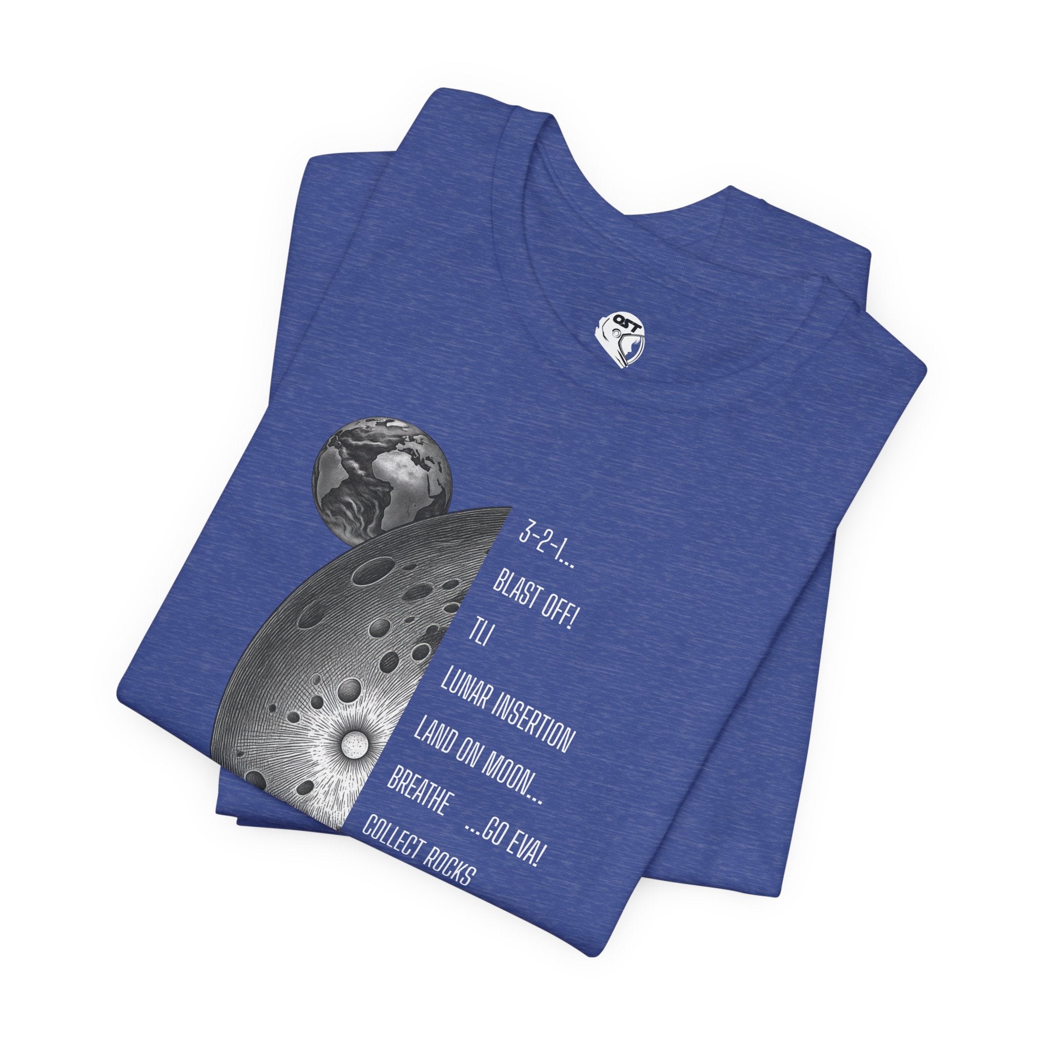 Artemis Mission Timeline with Moon T-shirt | Space Mission Vintage Graphic Tee
