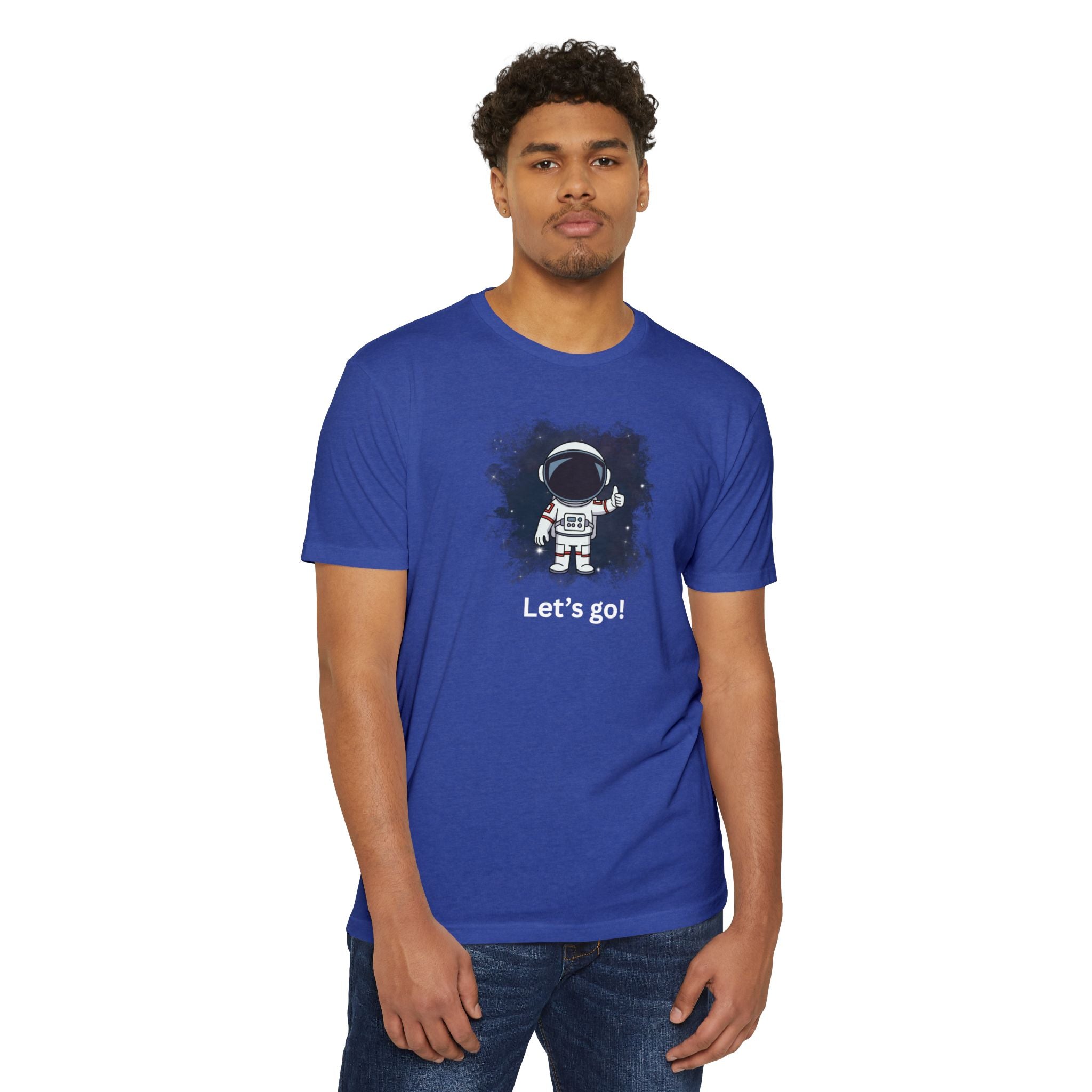 Thumbs Up Astronaut T-shirt | Cute Space Helmet Graphic Tee