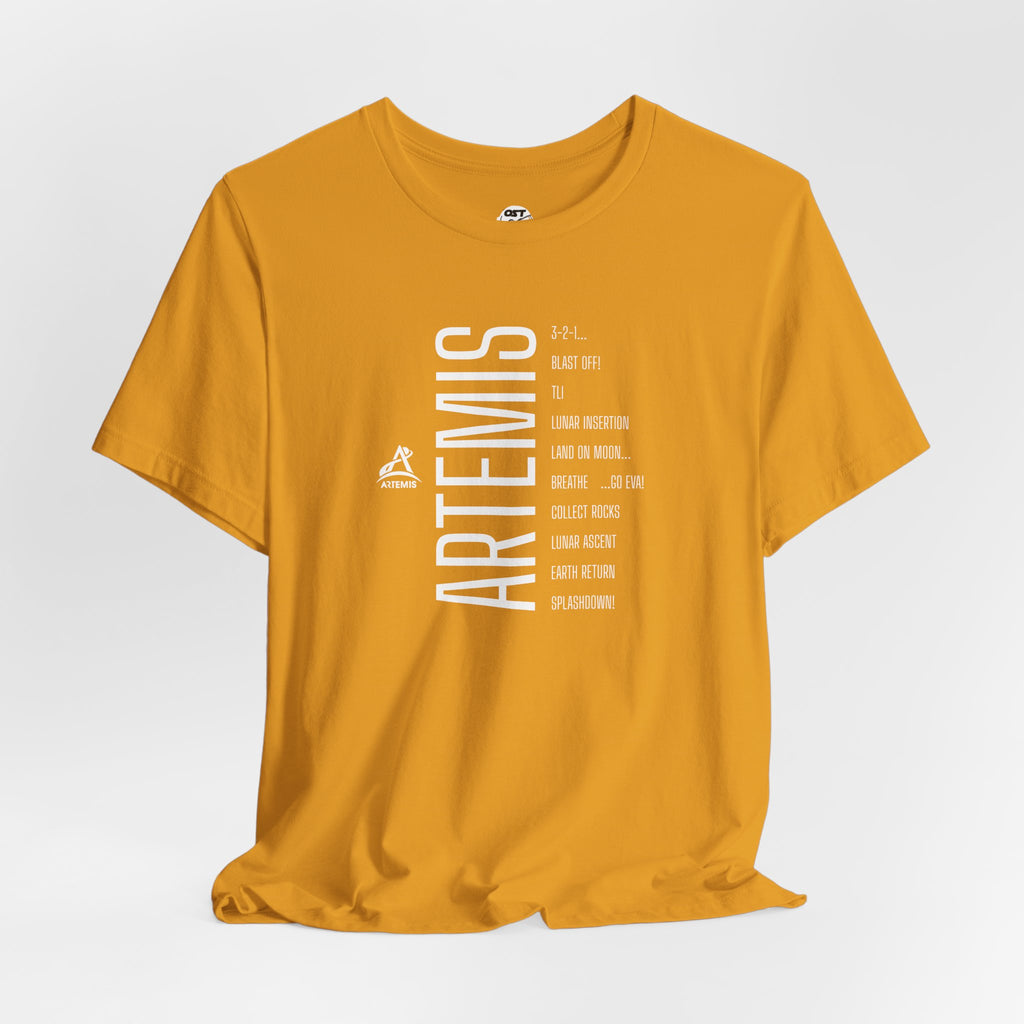 Artemis Mission Timeline T-shirt - Vertical | Space Mission Graphic Tee