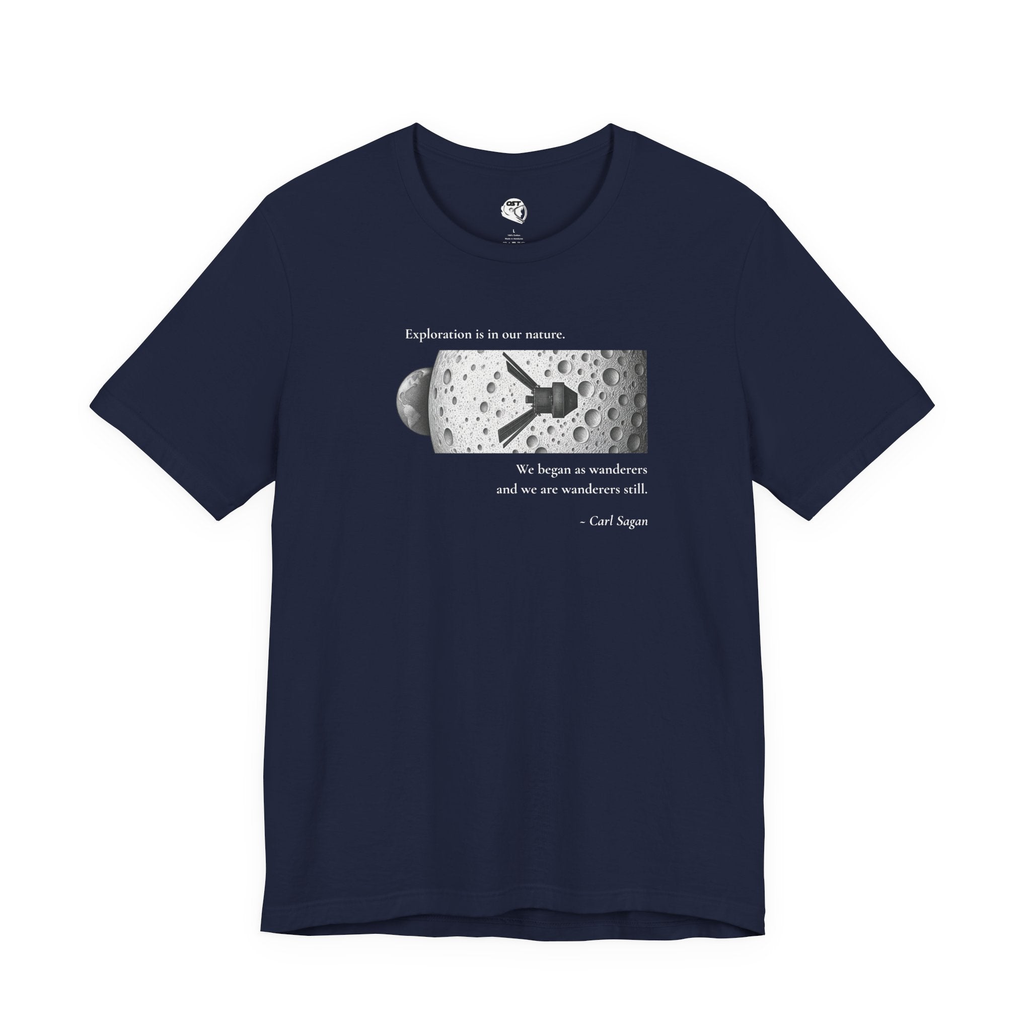Sagan 'Exploration is in our Nature' T-shirt | Space Mission Graphic Tee