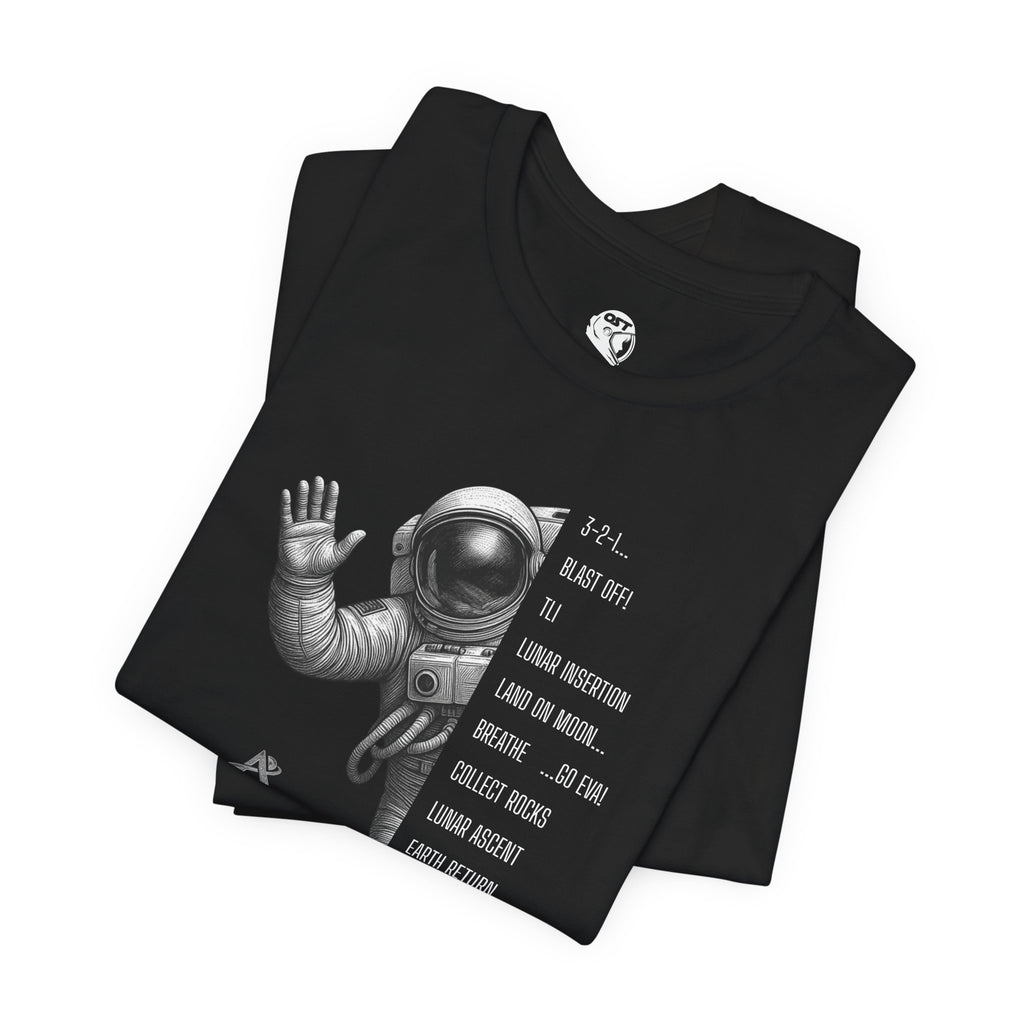 Artemis Mission Timeline with Astronaut | Space Mission Vintage Graphic Tee