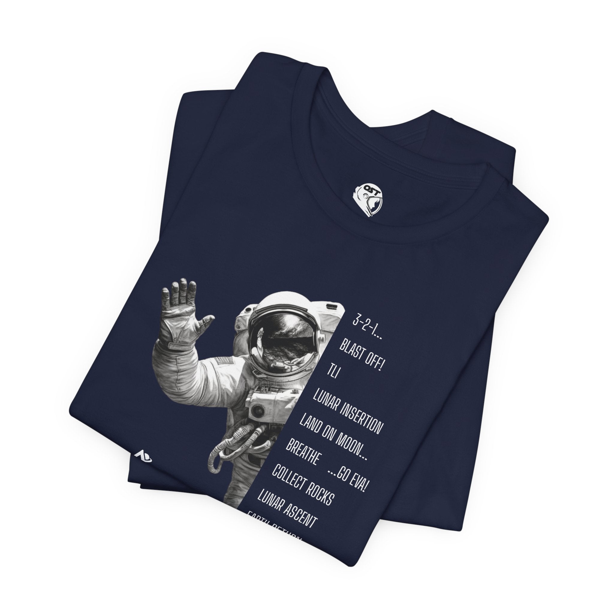 Artemis Mission Timeline with Astronaut T-shirt | Space Mission Graphic Tee