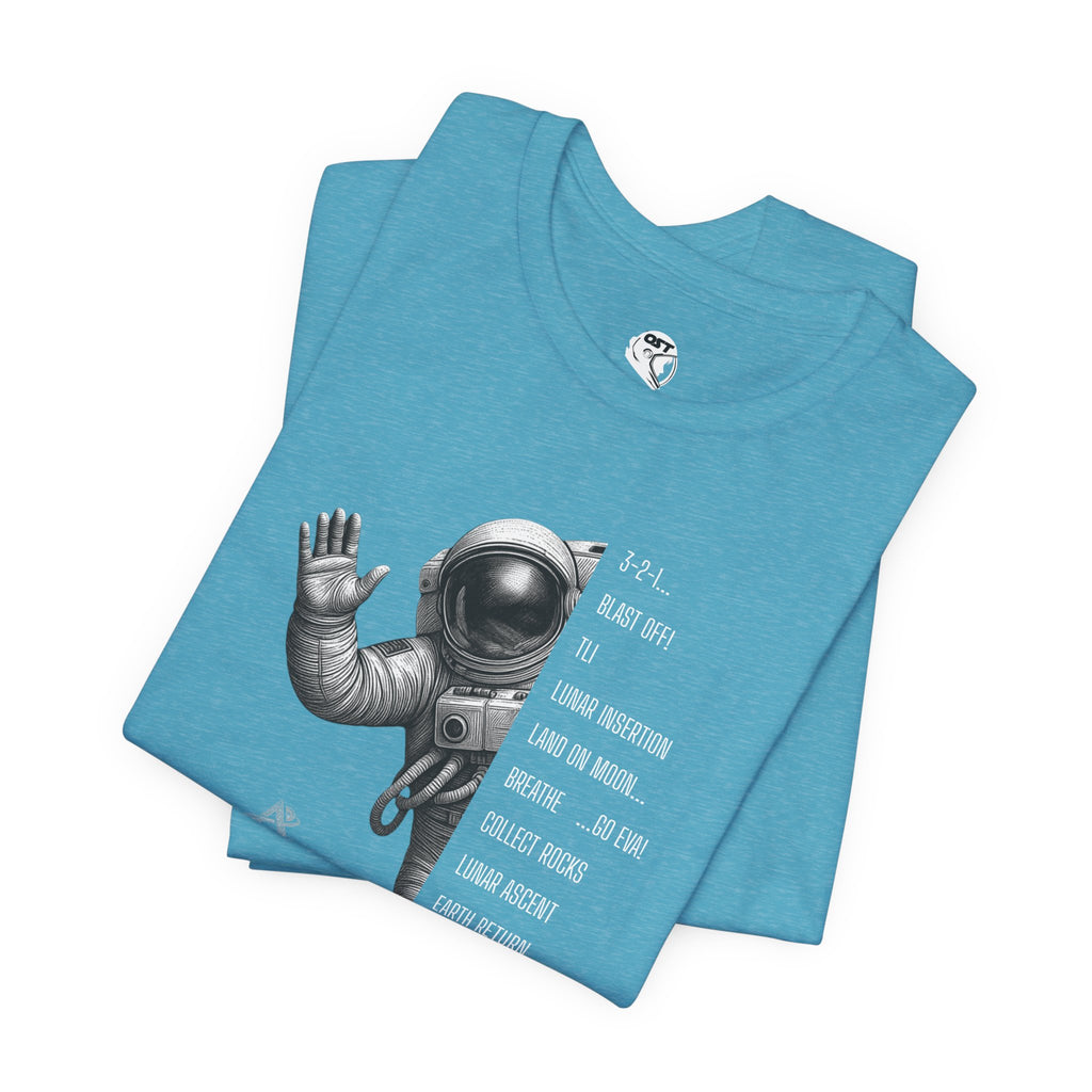 Artemis Mission Timeline with Astronaut | Space Mission Vintage Graphic Tee