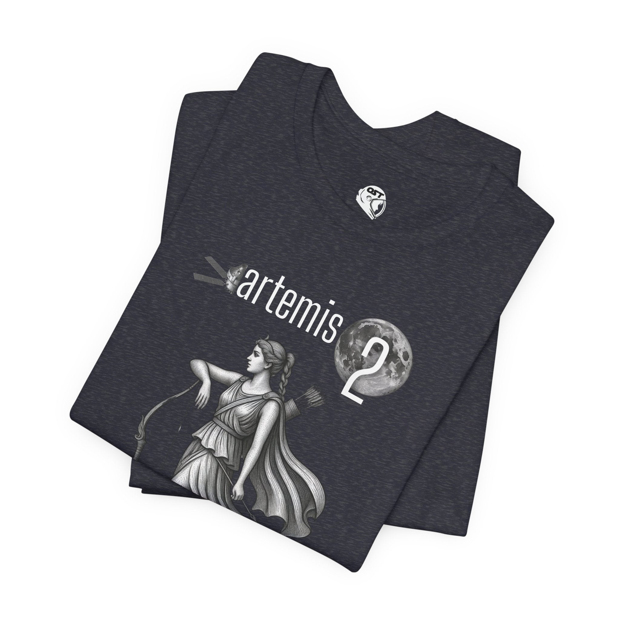 Artemis 2 Mission with Moon Goddess T-shirt | Space Mission Vintage Graphic Tee