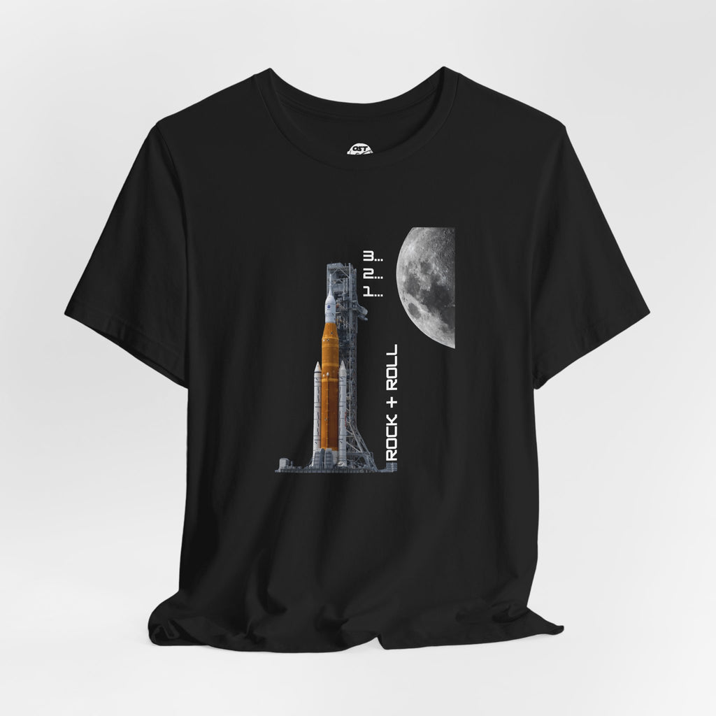 Artemis Rocket with Moon T-shirt | Space Launch Graphic Tee