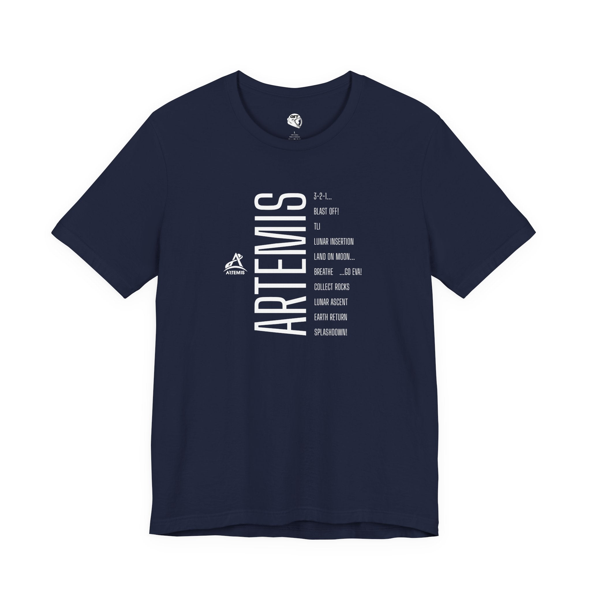 Artemis Mission Timeline T-shirt - Vertical | Space Mission Graphic Tee