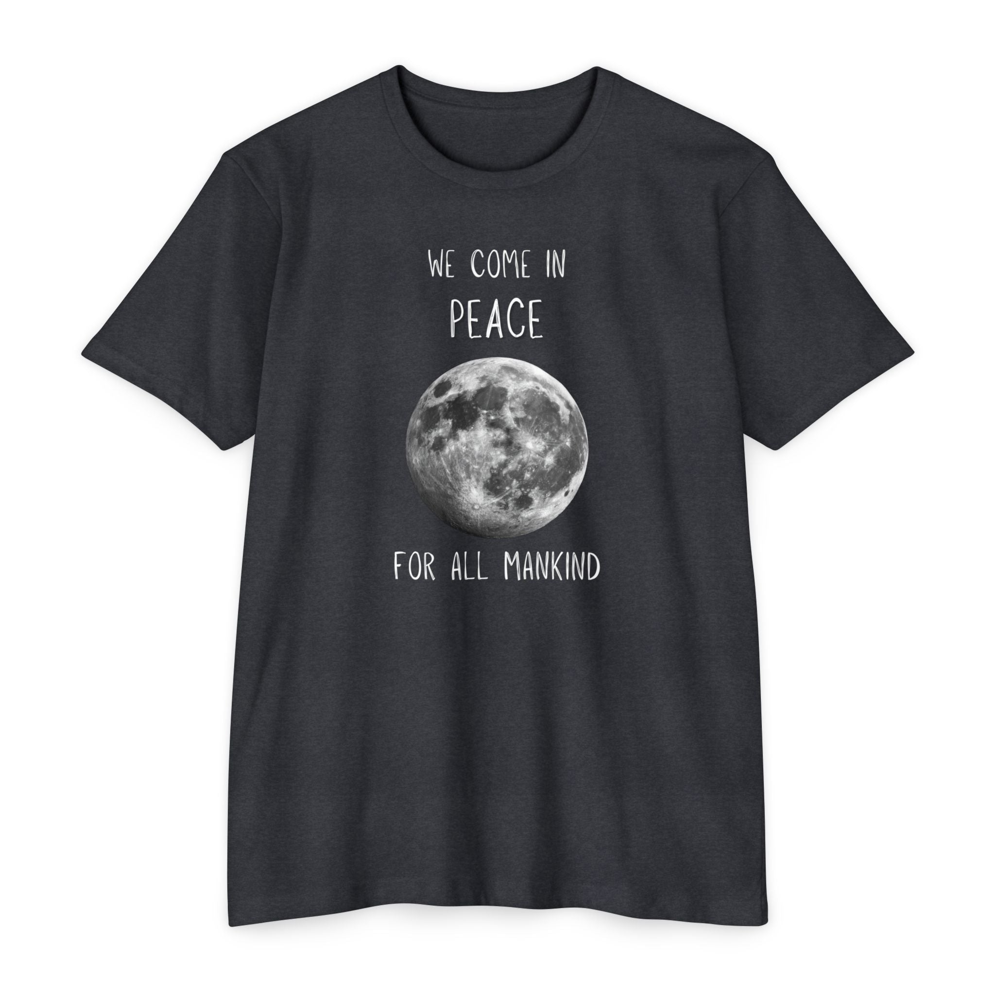 Moon 'We come in Peace' T-shirt | Lunar Graphic Tee