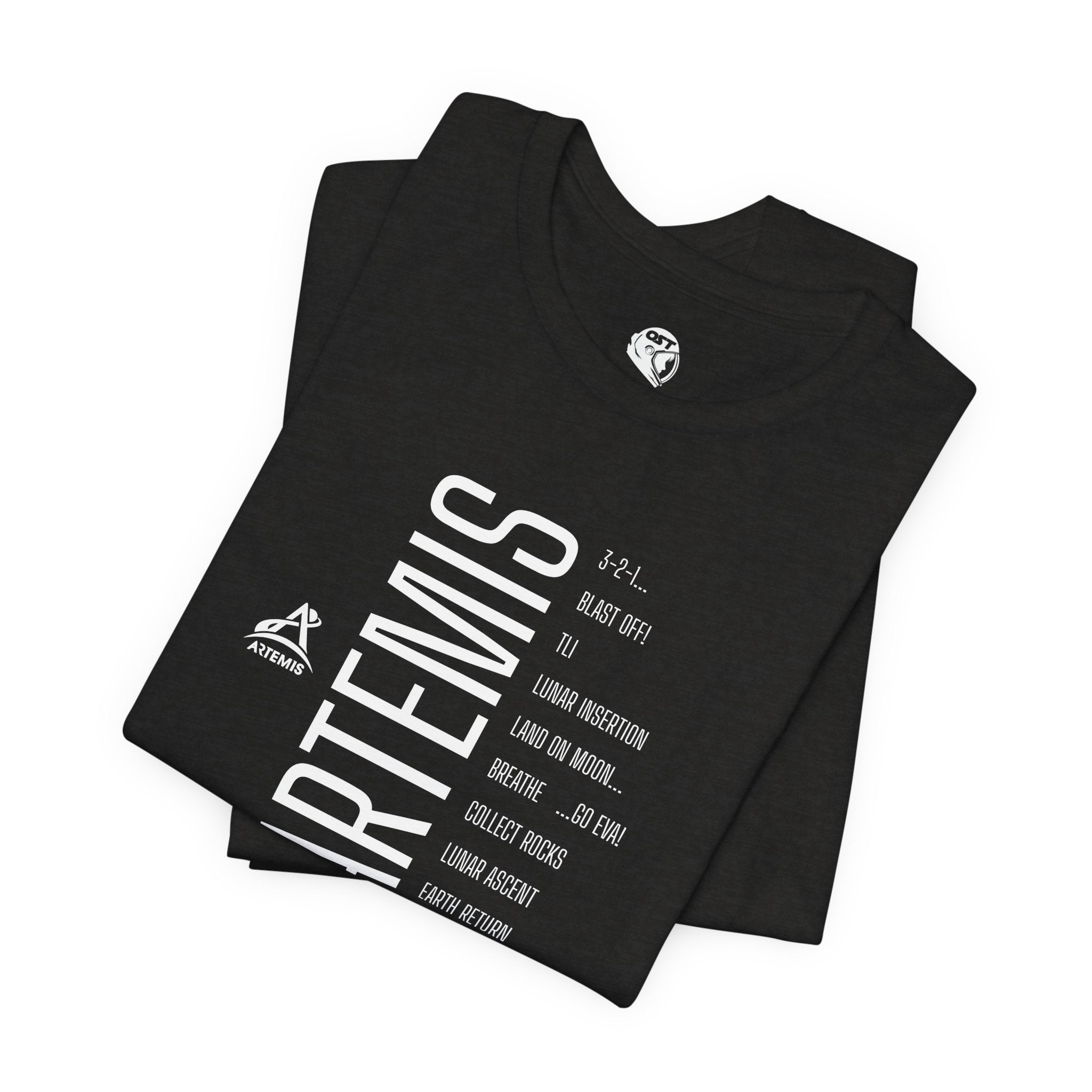 Artemis Mission Timeline T-shirt - Vertical | Space Mission Graphic Tee