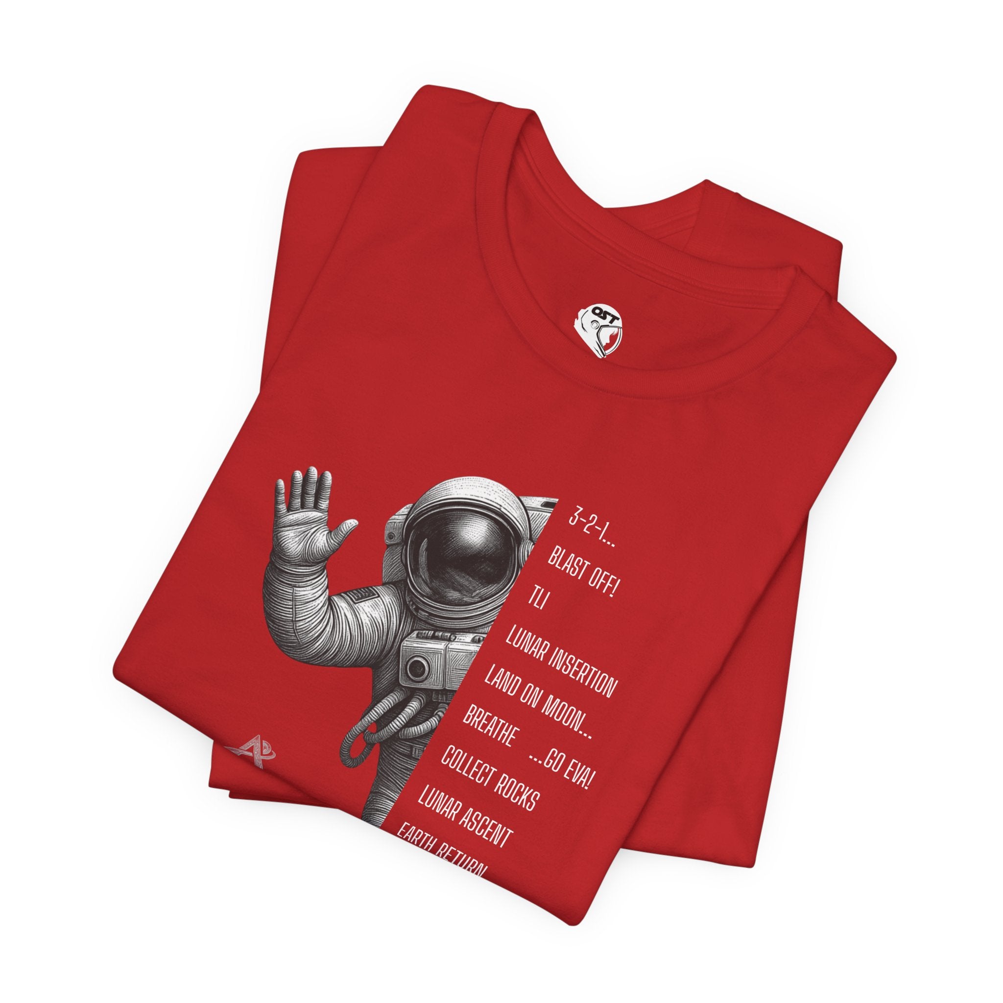 Artemis Mission Timeline with Astronaut | Space Mission Vintage Graphic Tee