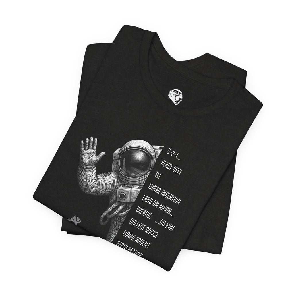Artemis Mission Timeline with Astronaut | Space Mission Vintage Graphic Tee