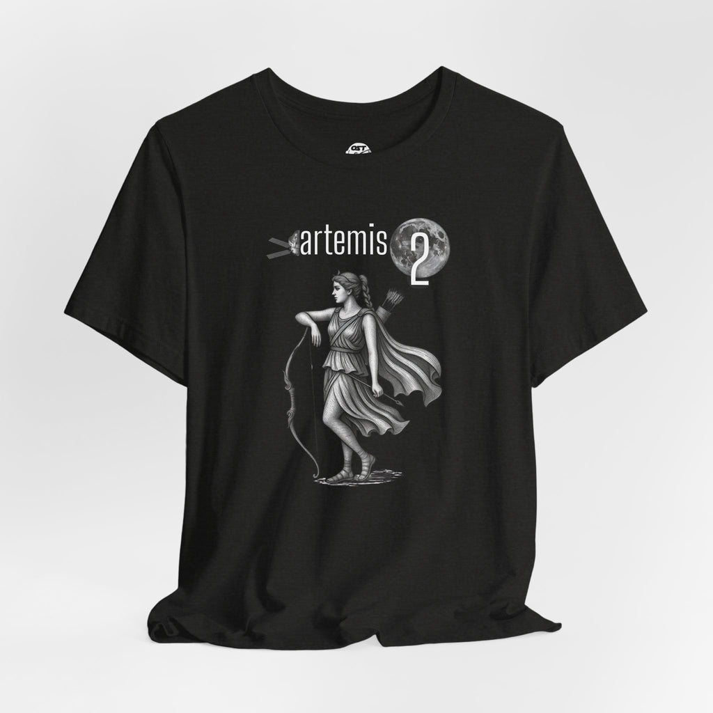 Artemis 2 Mission with Moon Goddess T-shirt | Space Mission Vintage Graphic Tee