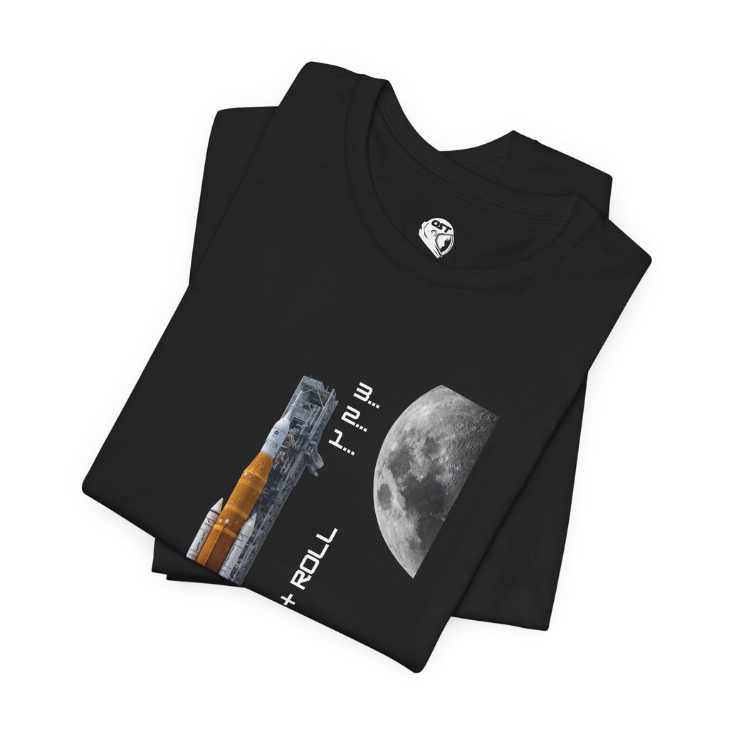Artemis Rocket with Moon T-shirt | Space Launch Graphic Tee
