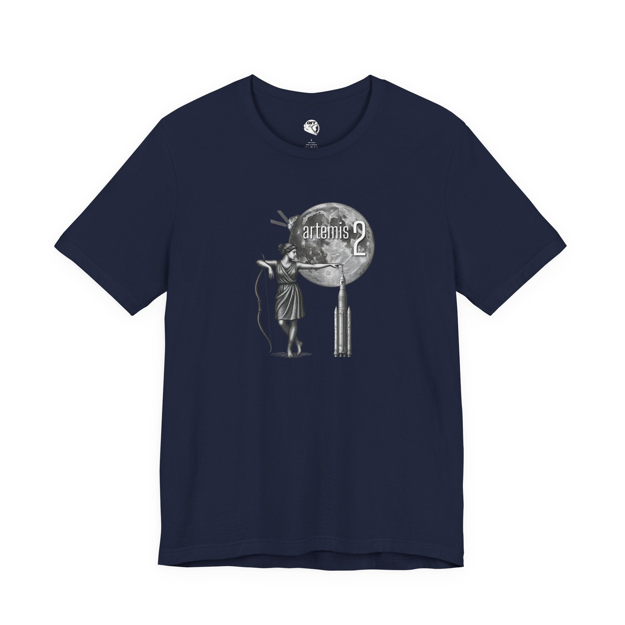 Artemis 2 Mission with Moon Goddess, Rocket, Moon & Orion T-shirt | Space Mission Vintage Graphic Tee