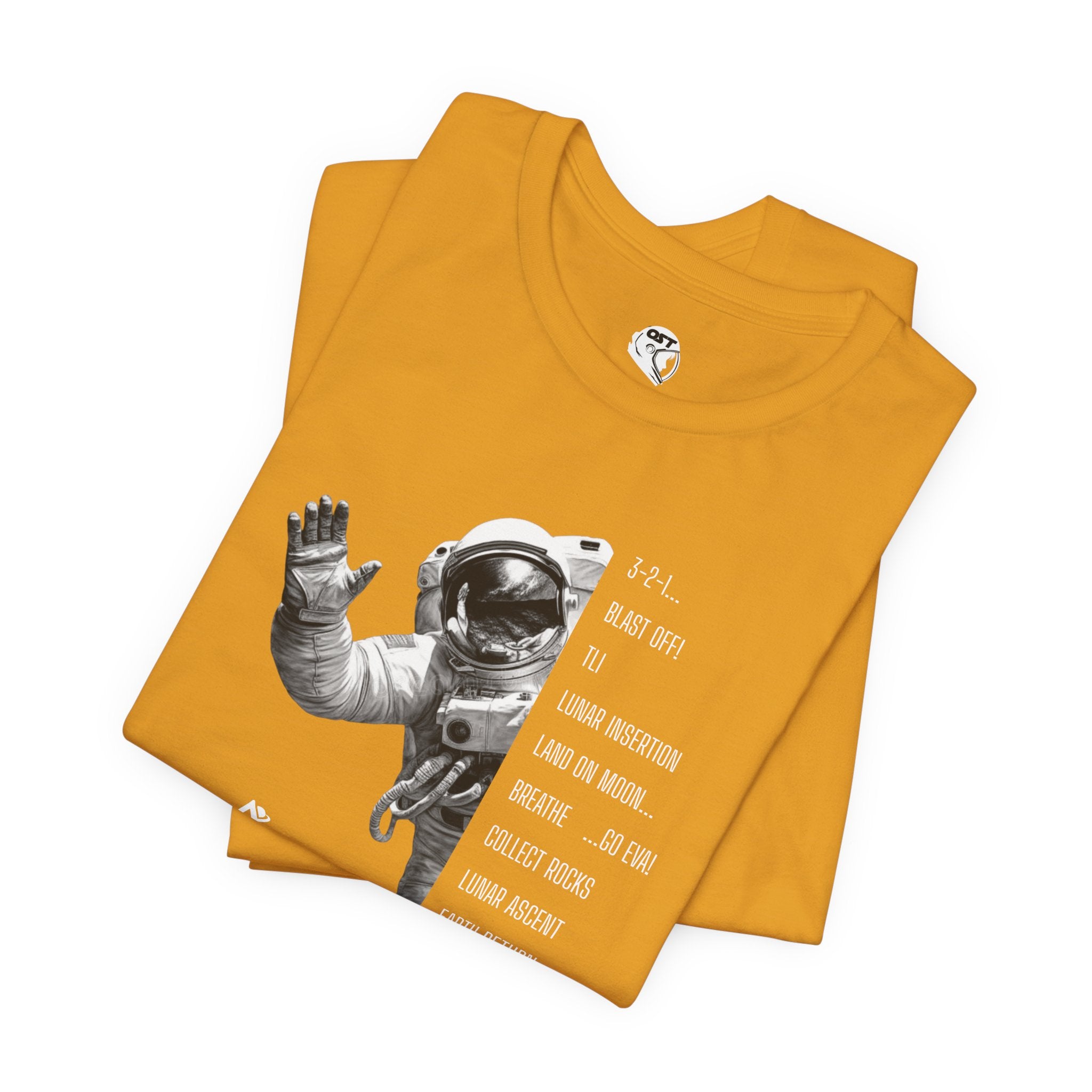 Artemis Mission Timeline with Astronaut T-shirt | Space Mission Graphic Tee