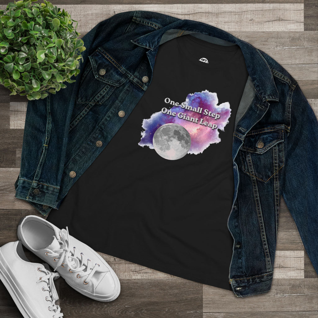 Moon Nebula 'One Small Step One Giant Leap' T-shirt | Space Graphic Tee